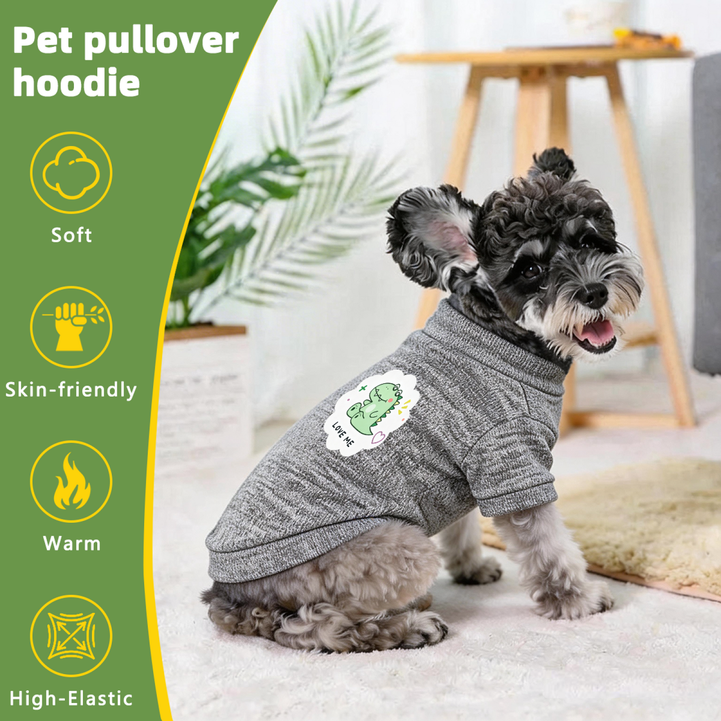 LOVE ME Letter Print Pet Casual Cardigan Sweater