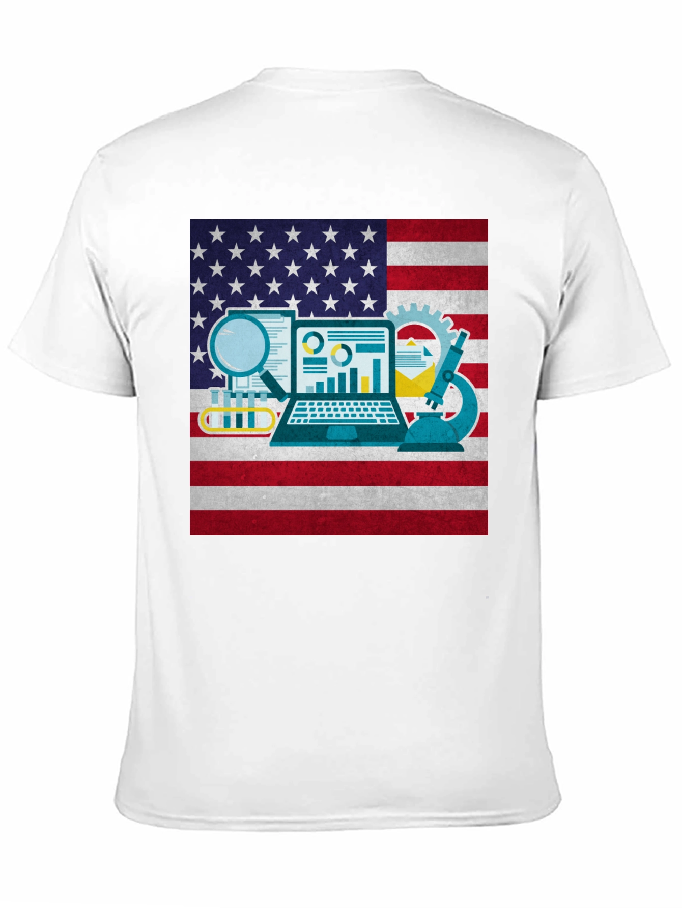 STEM American Flag Graphic T-Shirt