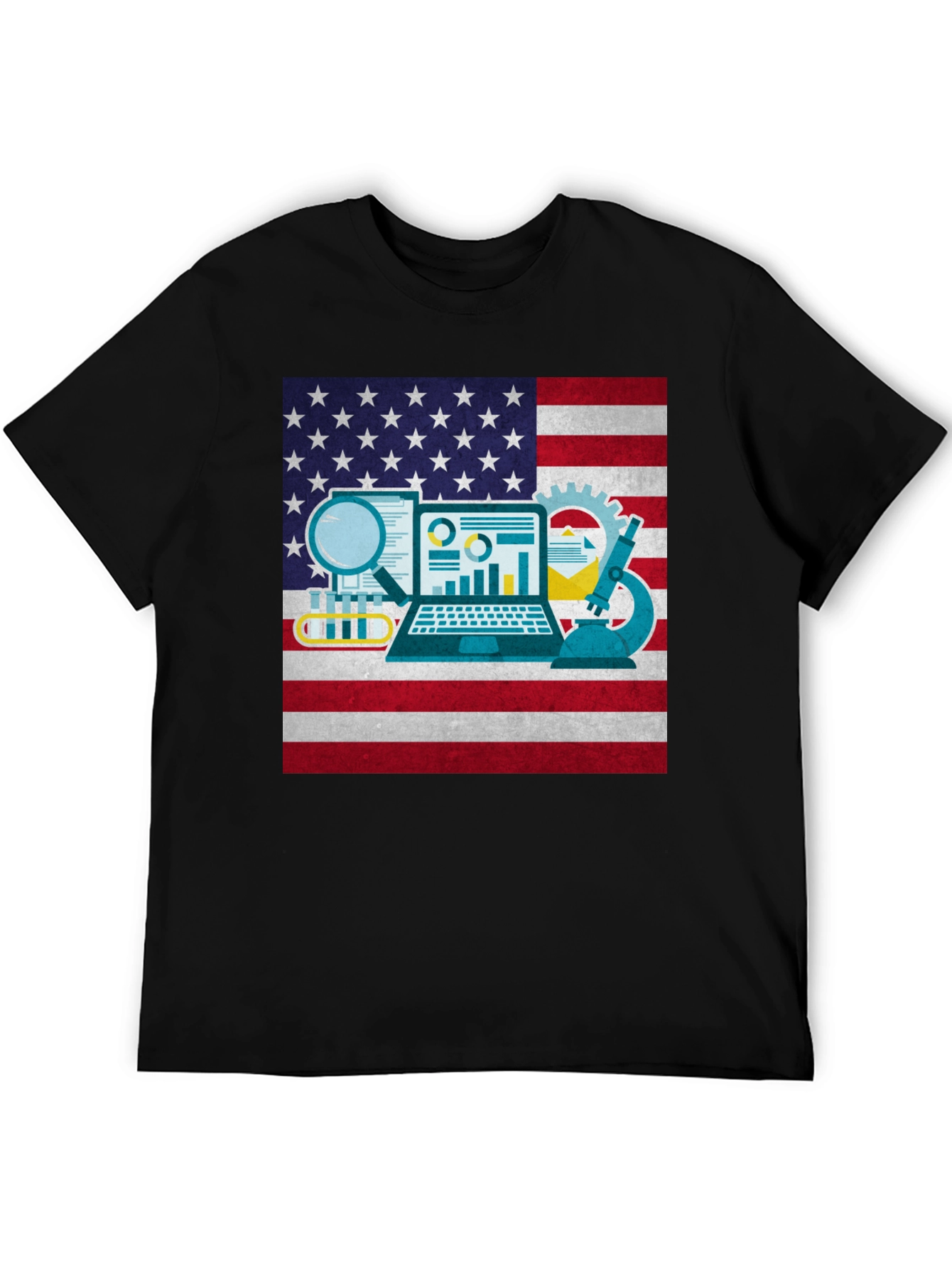 STEM American Flag Graphic T-Shirt