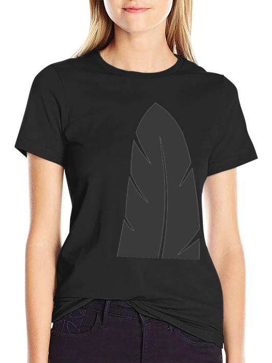 Mens Black Graphic Tee - Stylish Leaf Design