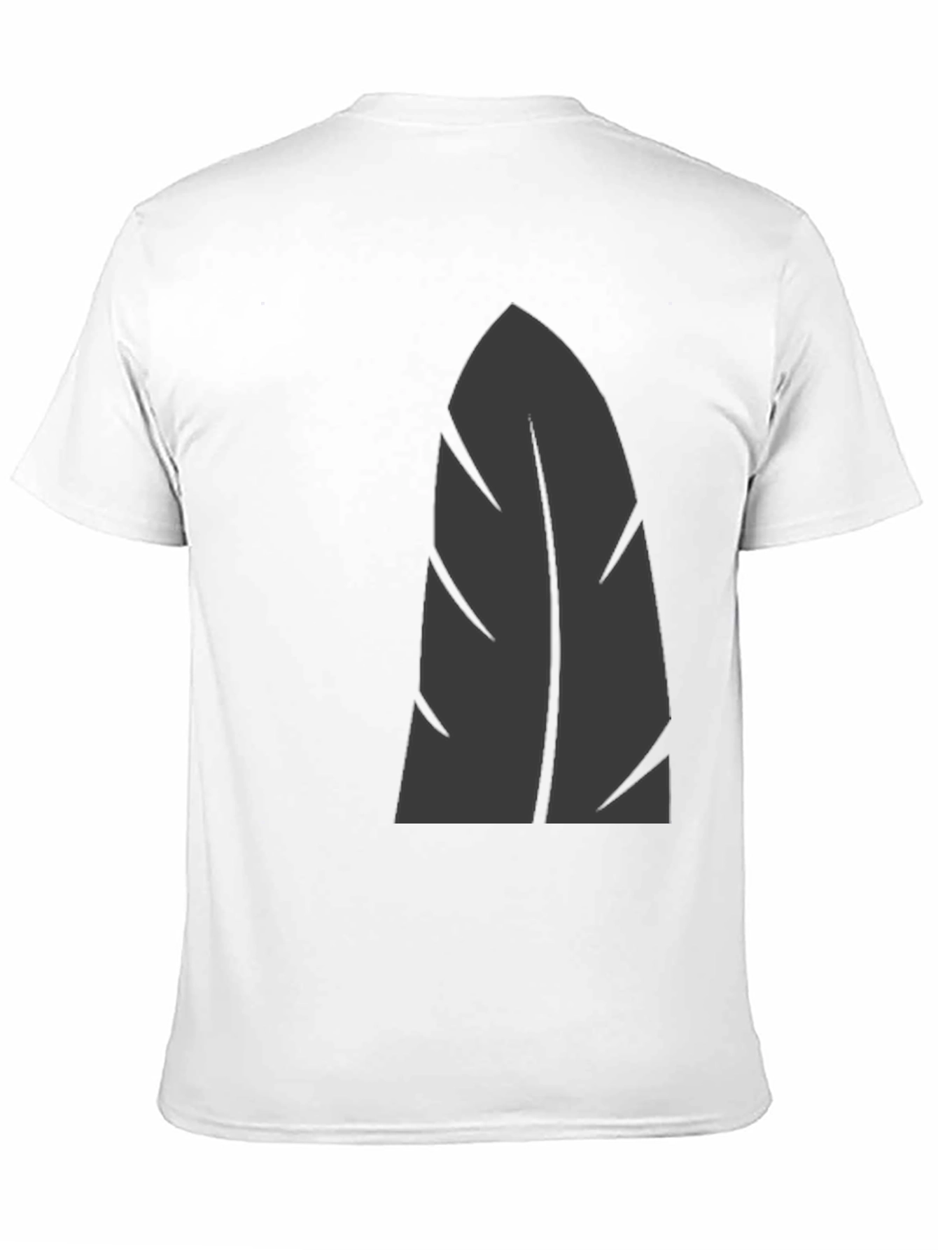 Mens Black Graphic Tee - Stylish Leaf Design
