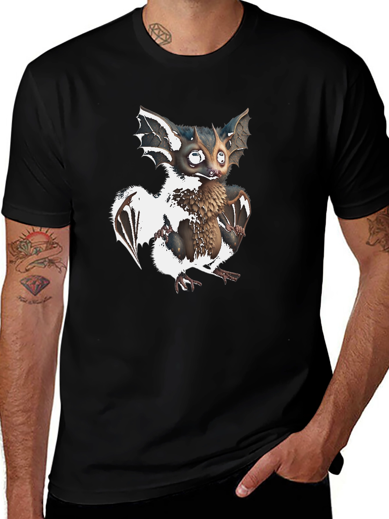 Bat Graphic T-Shirt - Unique Creature Design