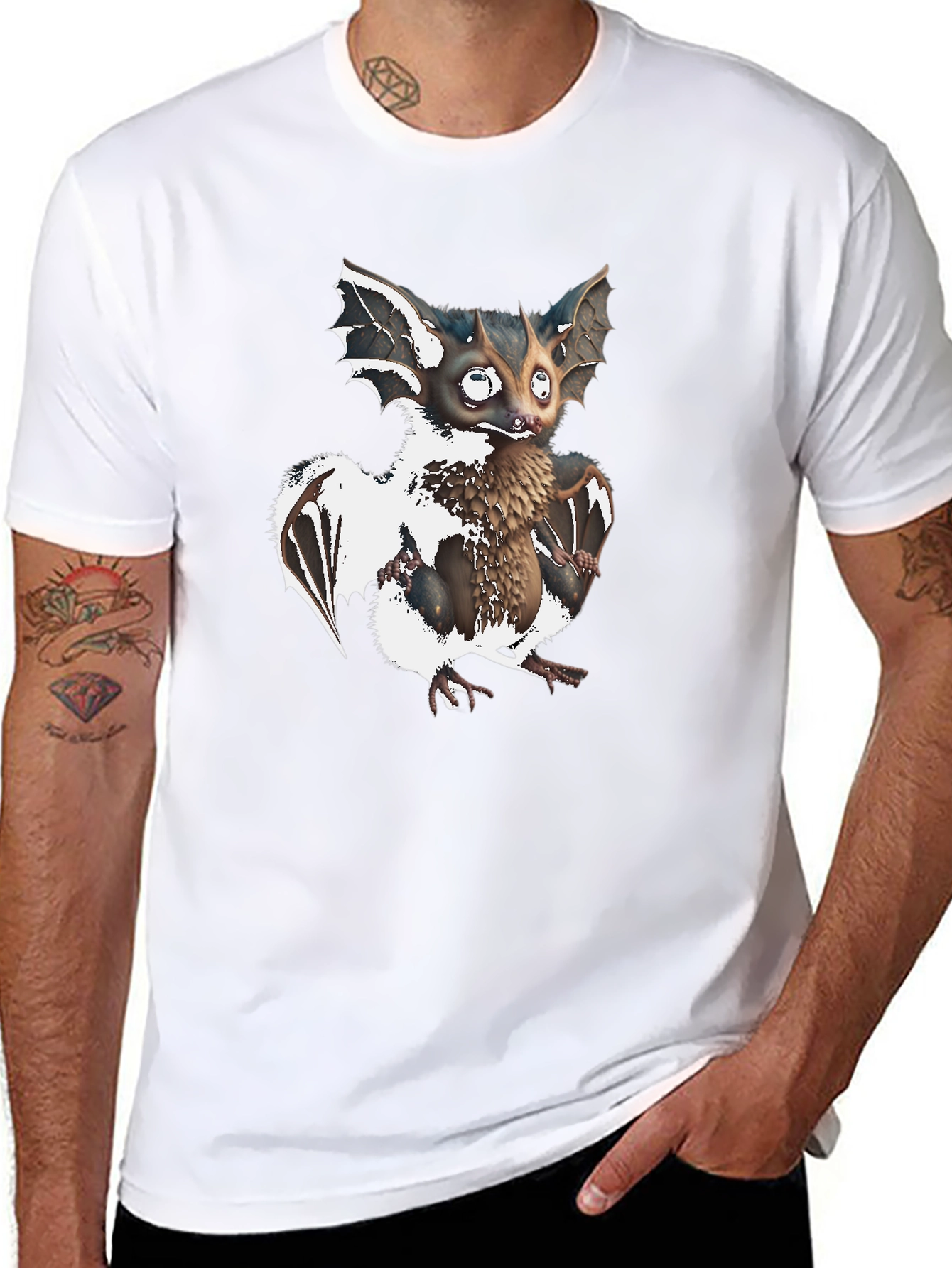 Bat Graphic T-Shirt - Unique Creature Design