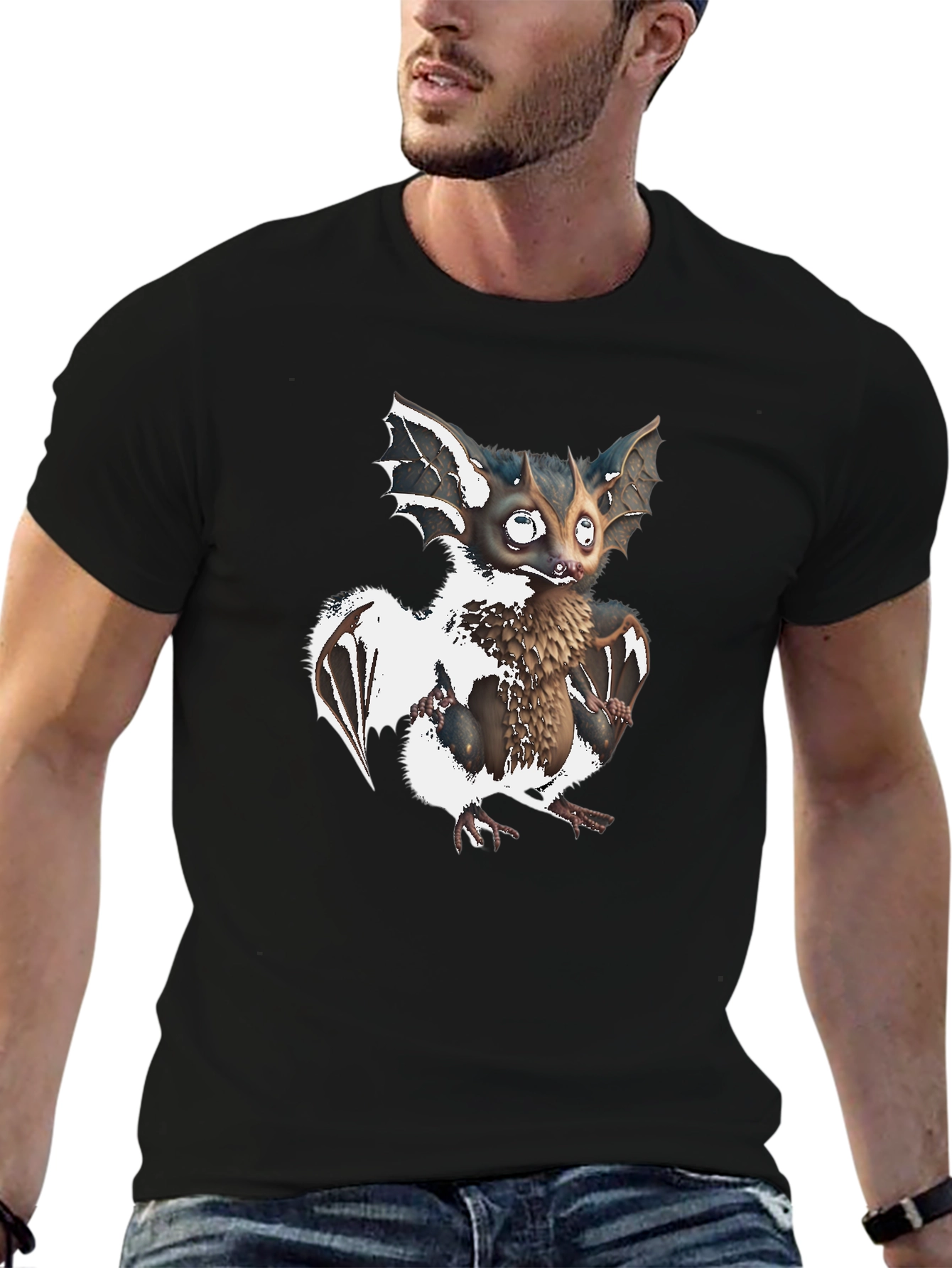 Bat Graphic T-Shirt - Unique Creature Design