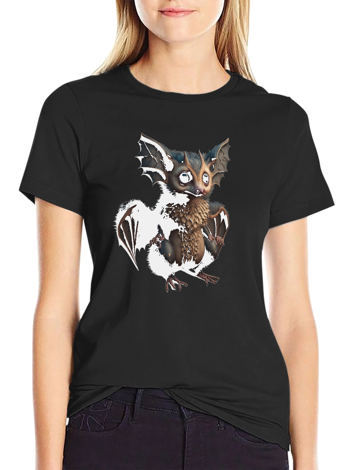 Bat Graphic T-Shirt - Unique Creature Design