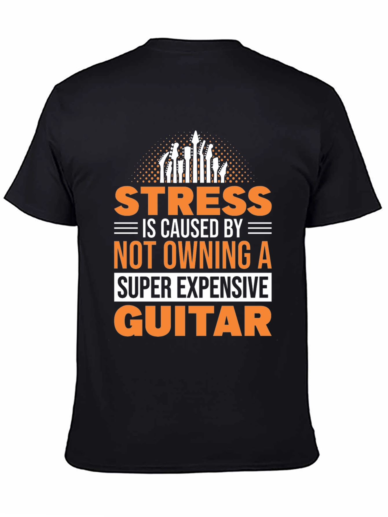 Stress Guitar T-Shirt - Funny Musician Tee