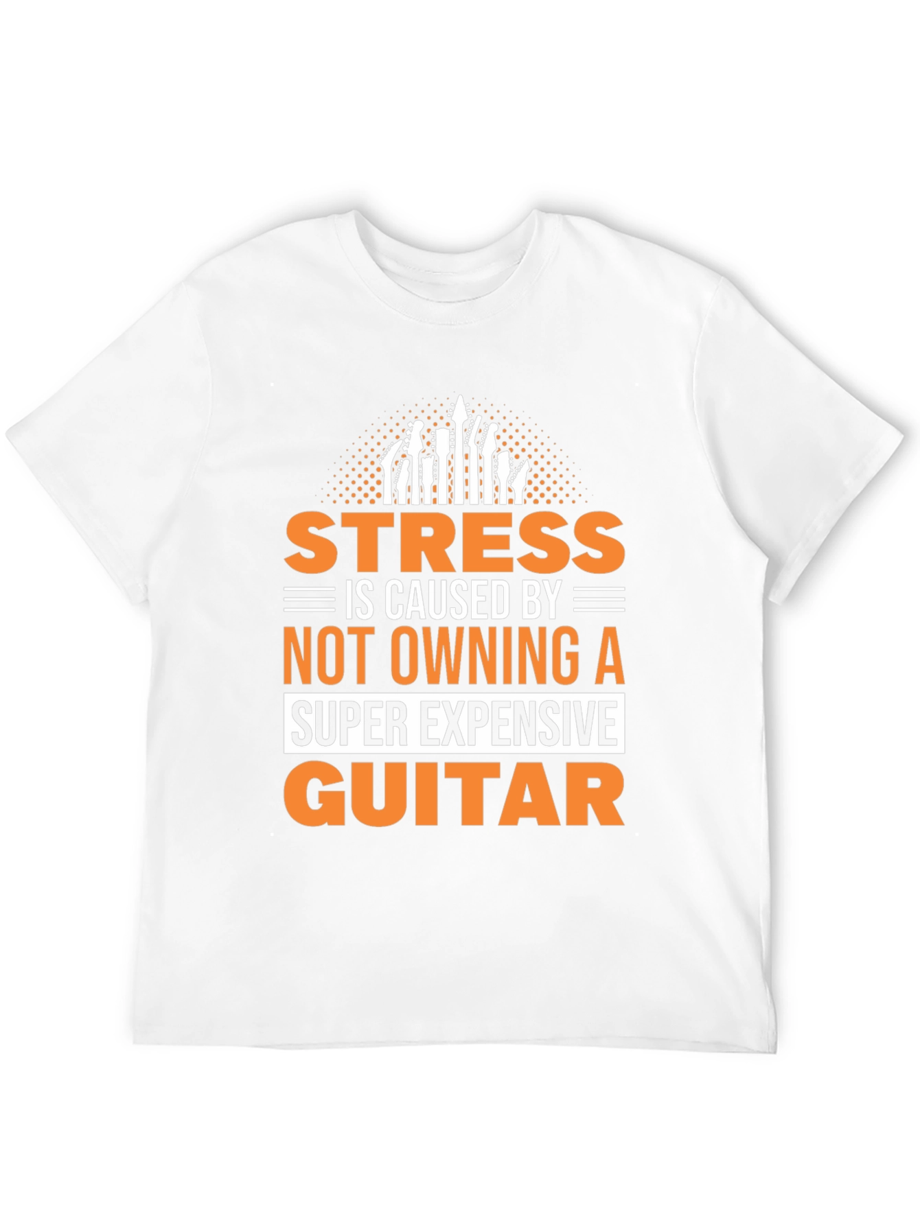 Stress Guitar T-Shirt - Funny Musician Tee