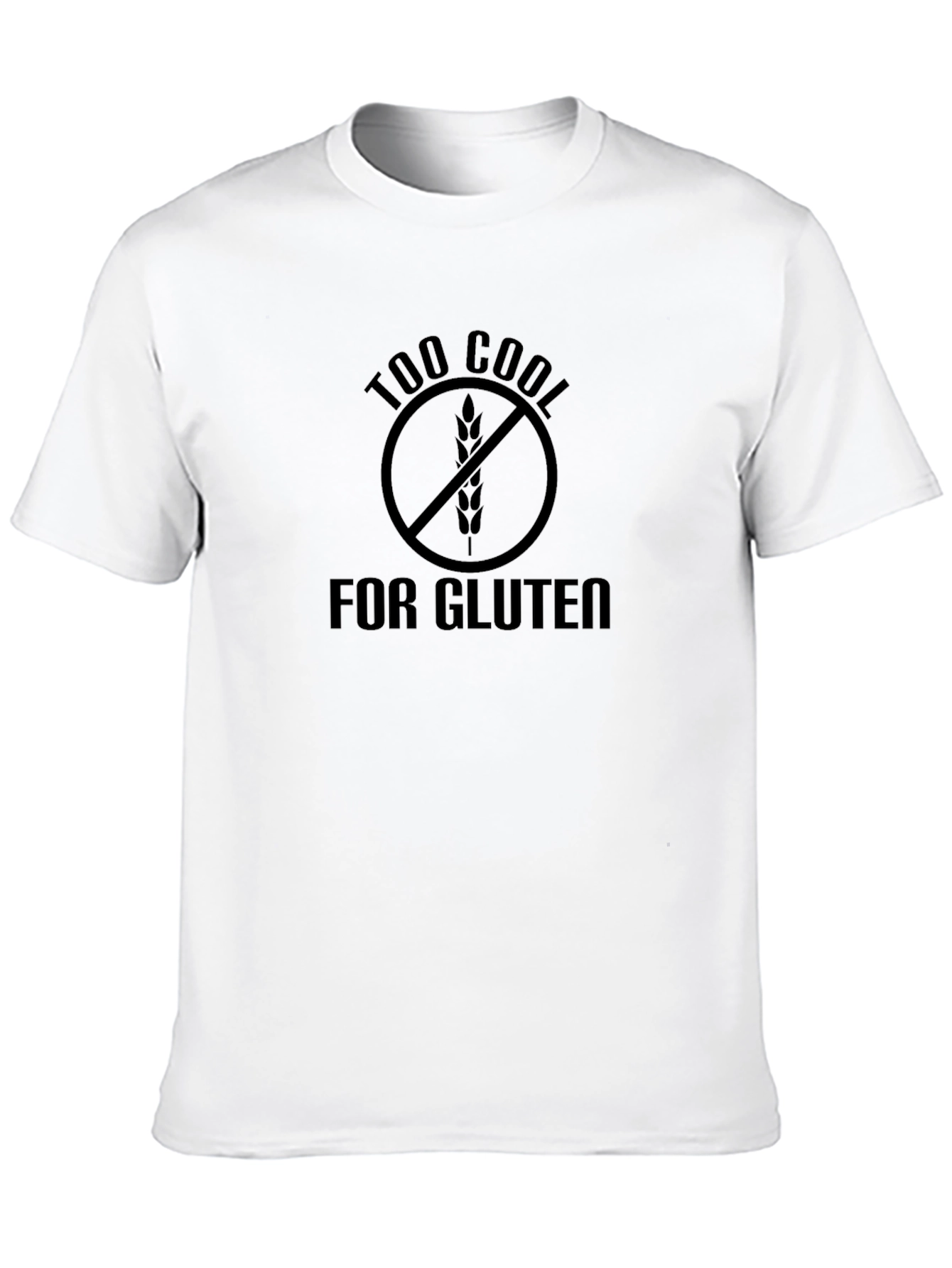 Too Cool for Gluten Black T-Shirt