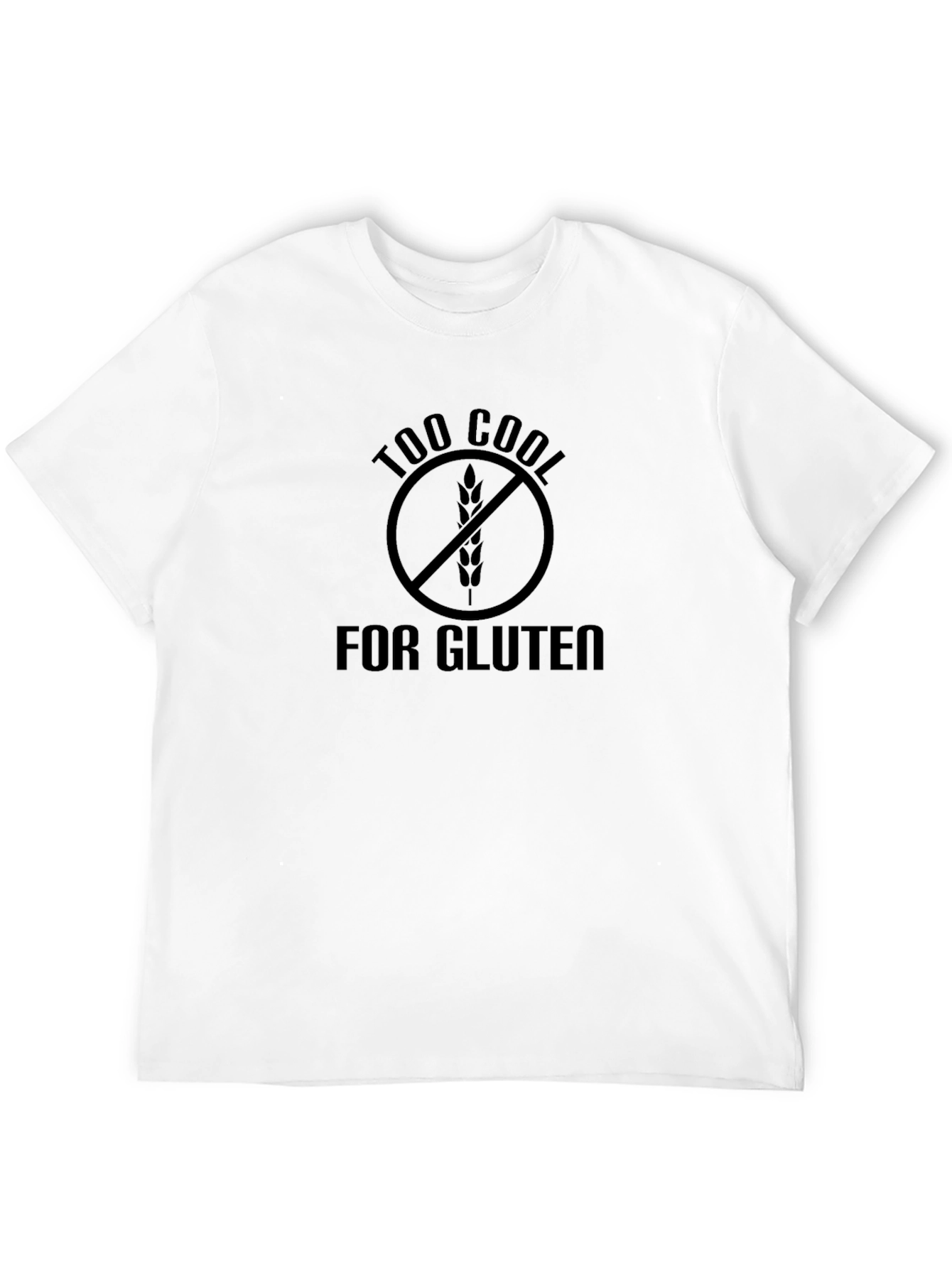 Too Cool for Gluten Black T-Shirt