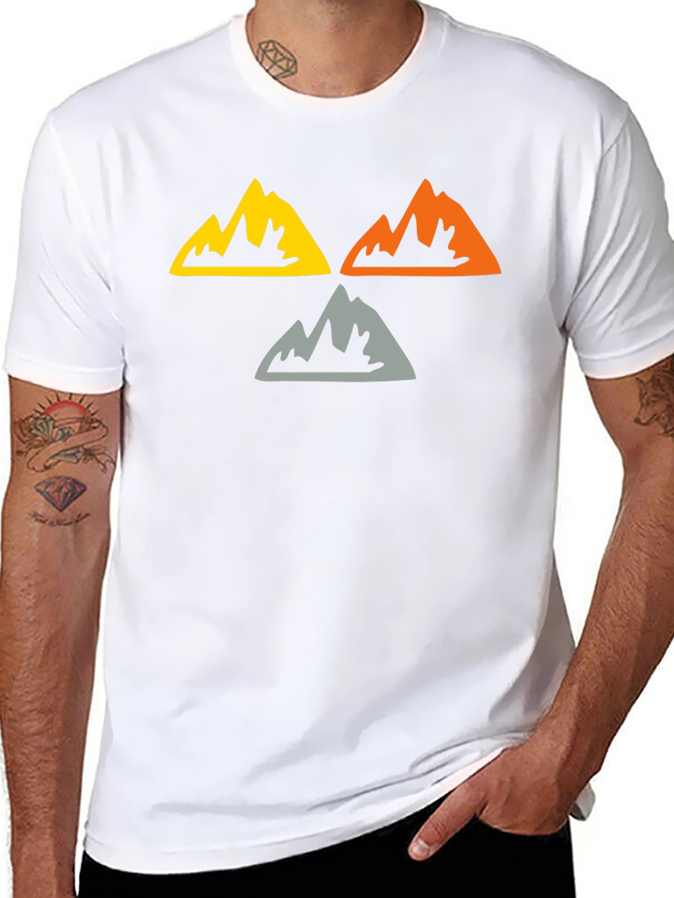 Mountain Peaks Graphic Tee - Black