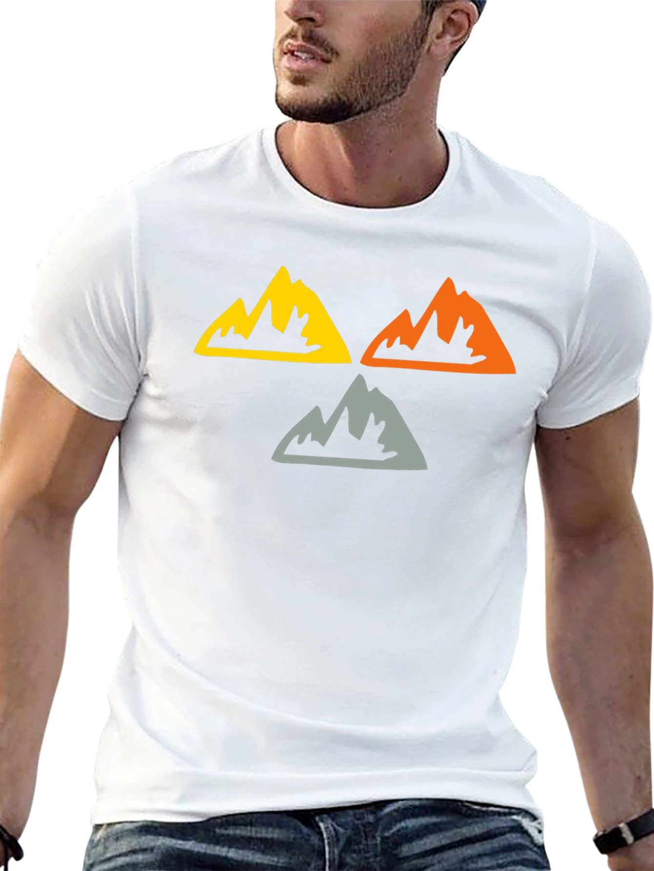 Mountain Peaks Graphic Tee - Black