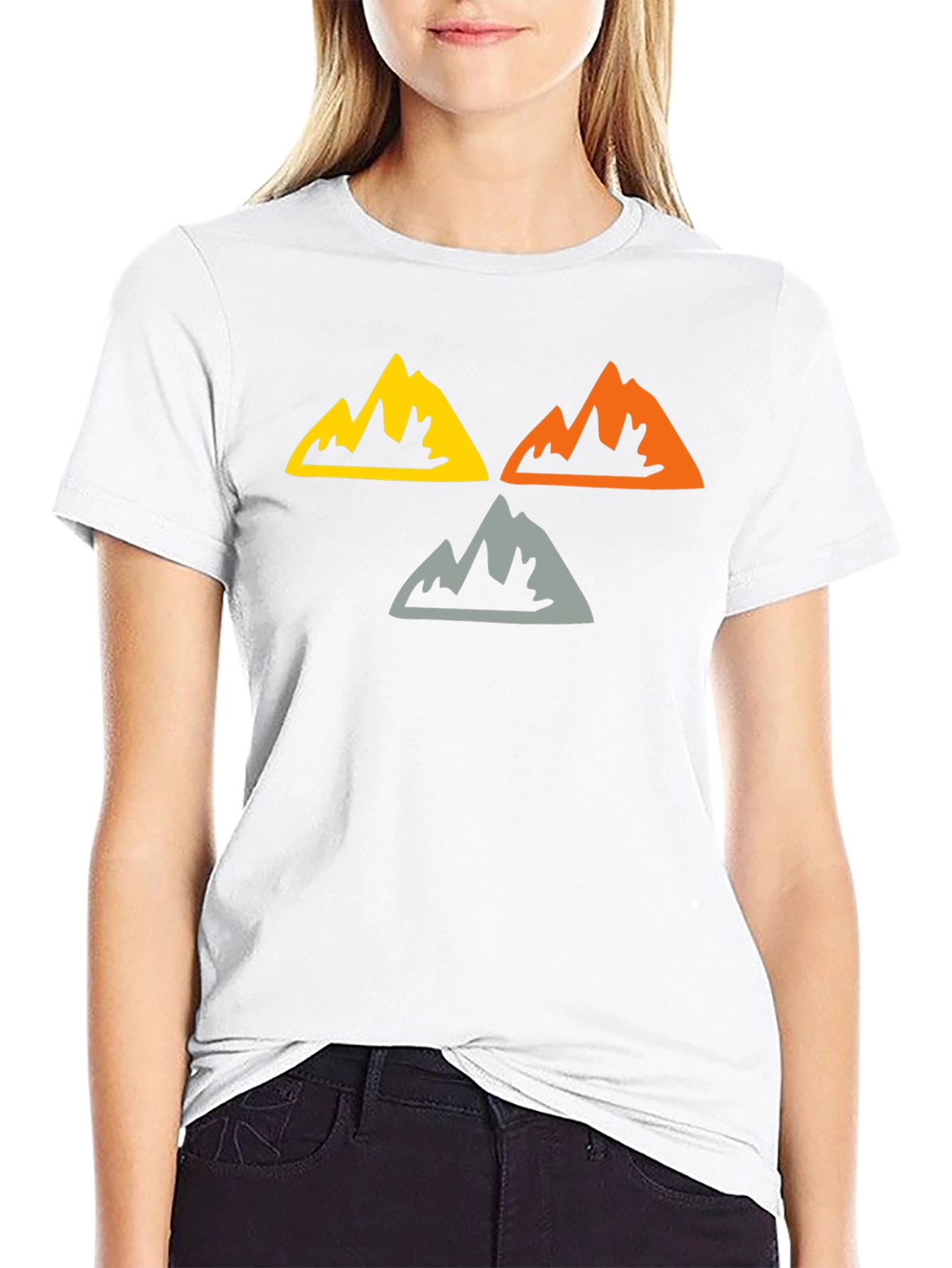Mountain Peaks Graphic Tee - Black