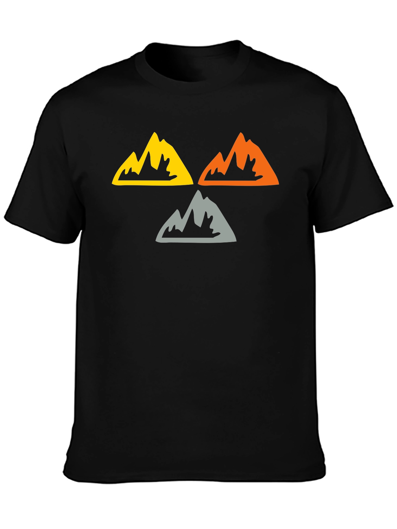 Mountain Peaks Graphic Tee - Black