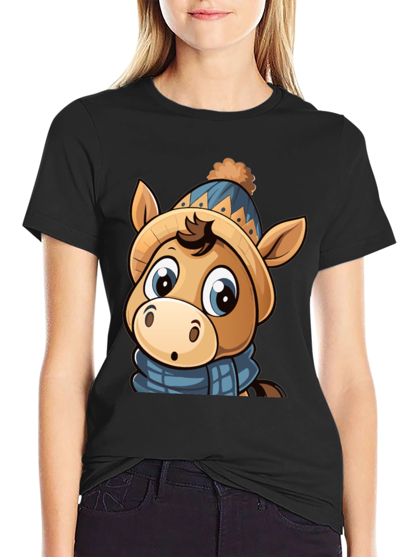 Cute Cartoon Horse T-Shirt