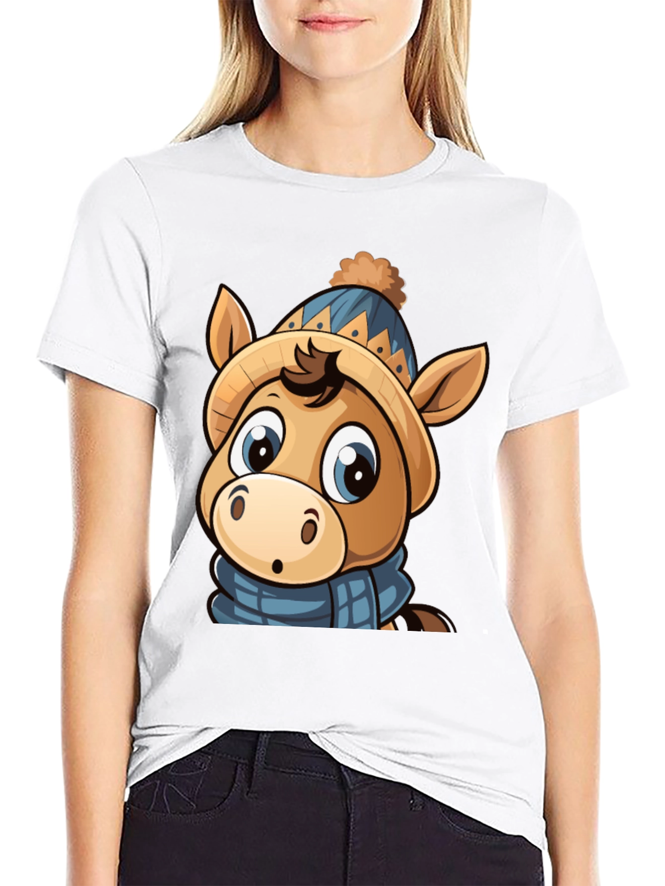 Cute Cartoon Horse T-Shirt