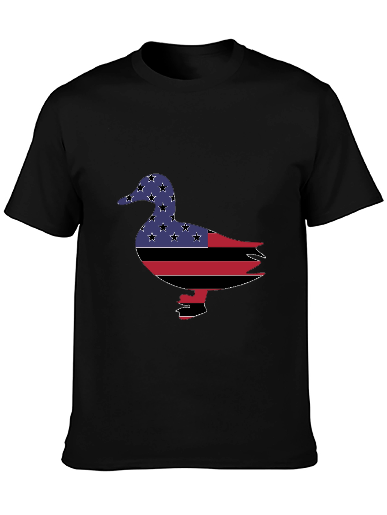Patriotic Duck Graphic Tee - Black