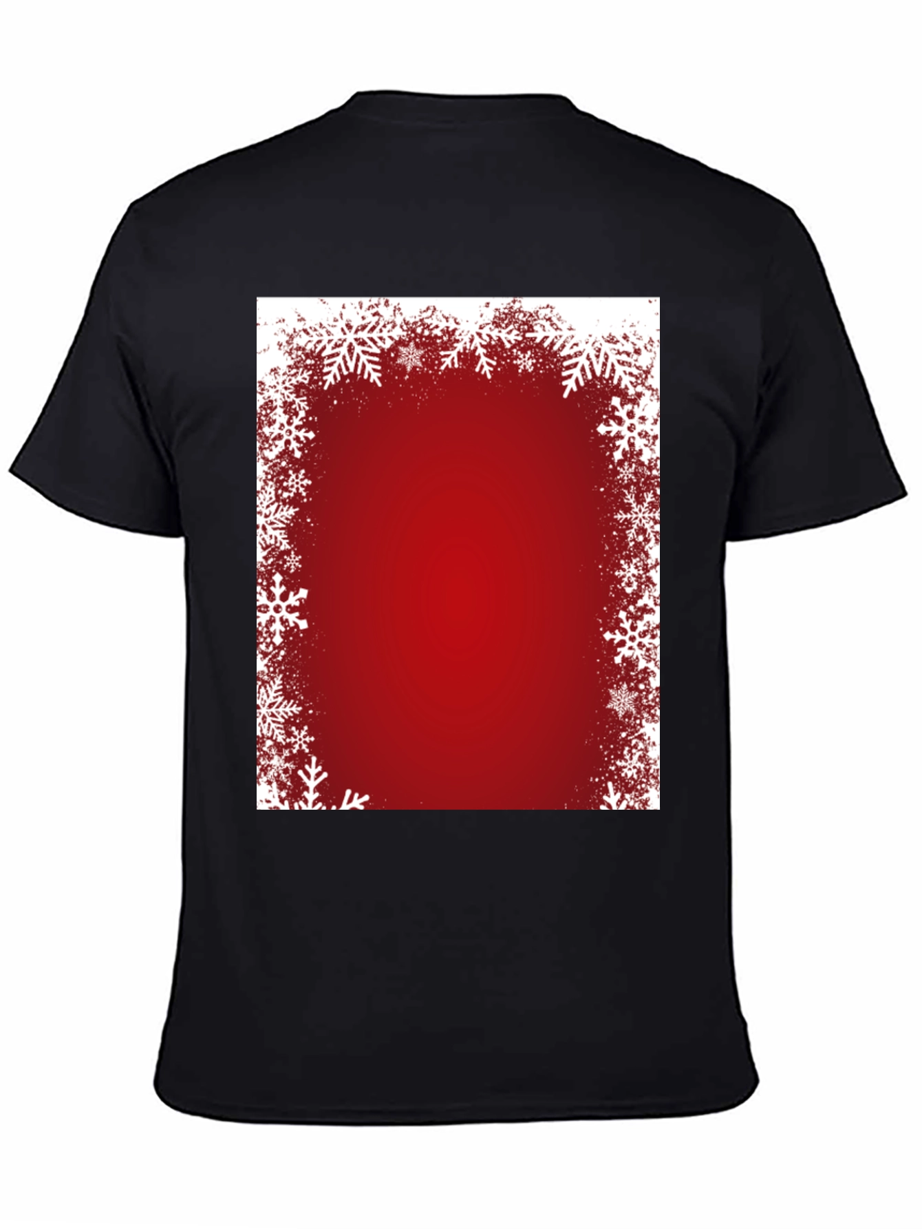 Festive Snowflake Border Red T-Shirt