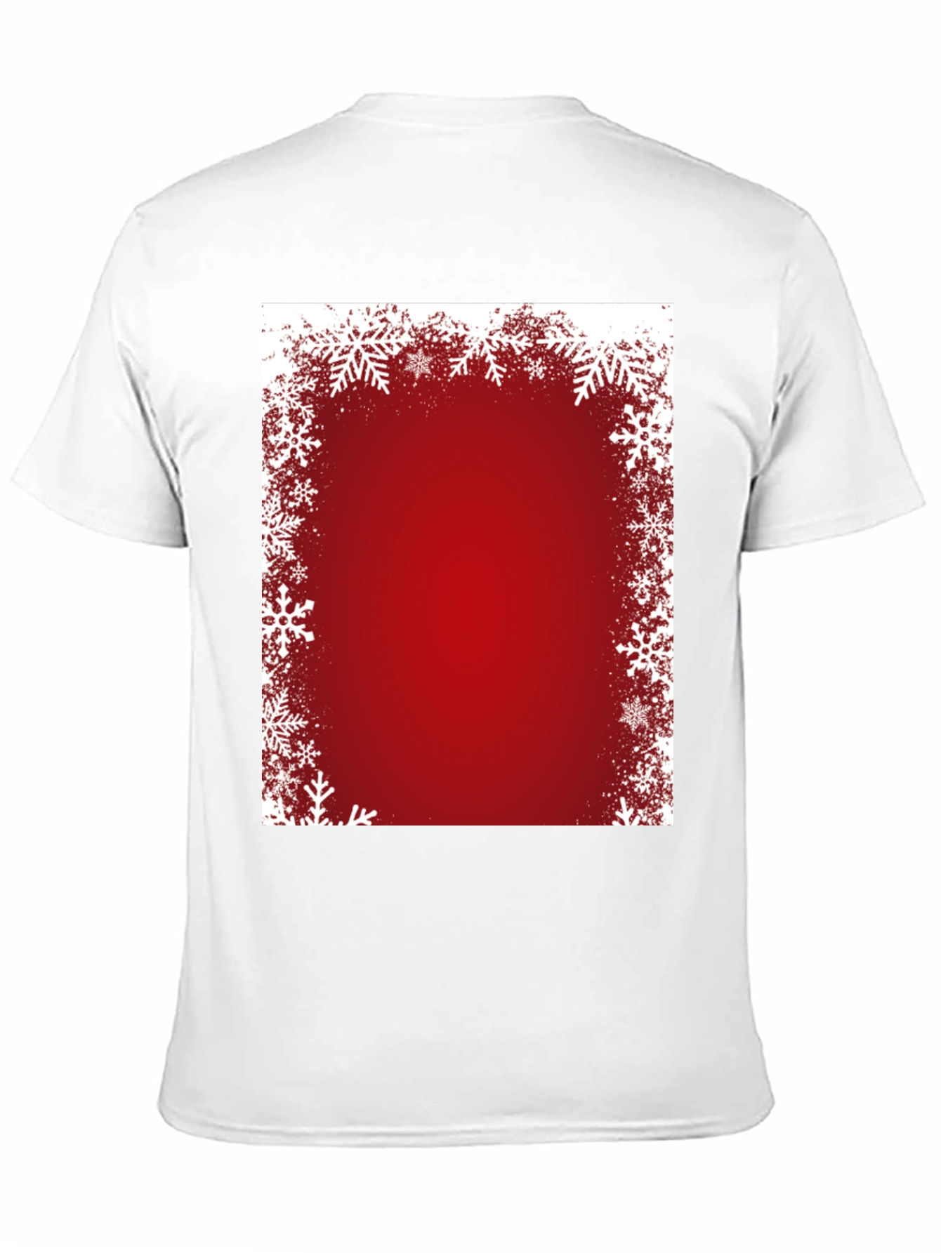 Festive Snowflake Border Red T-Shirt