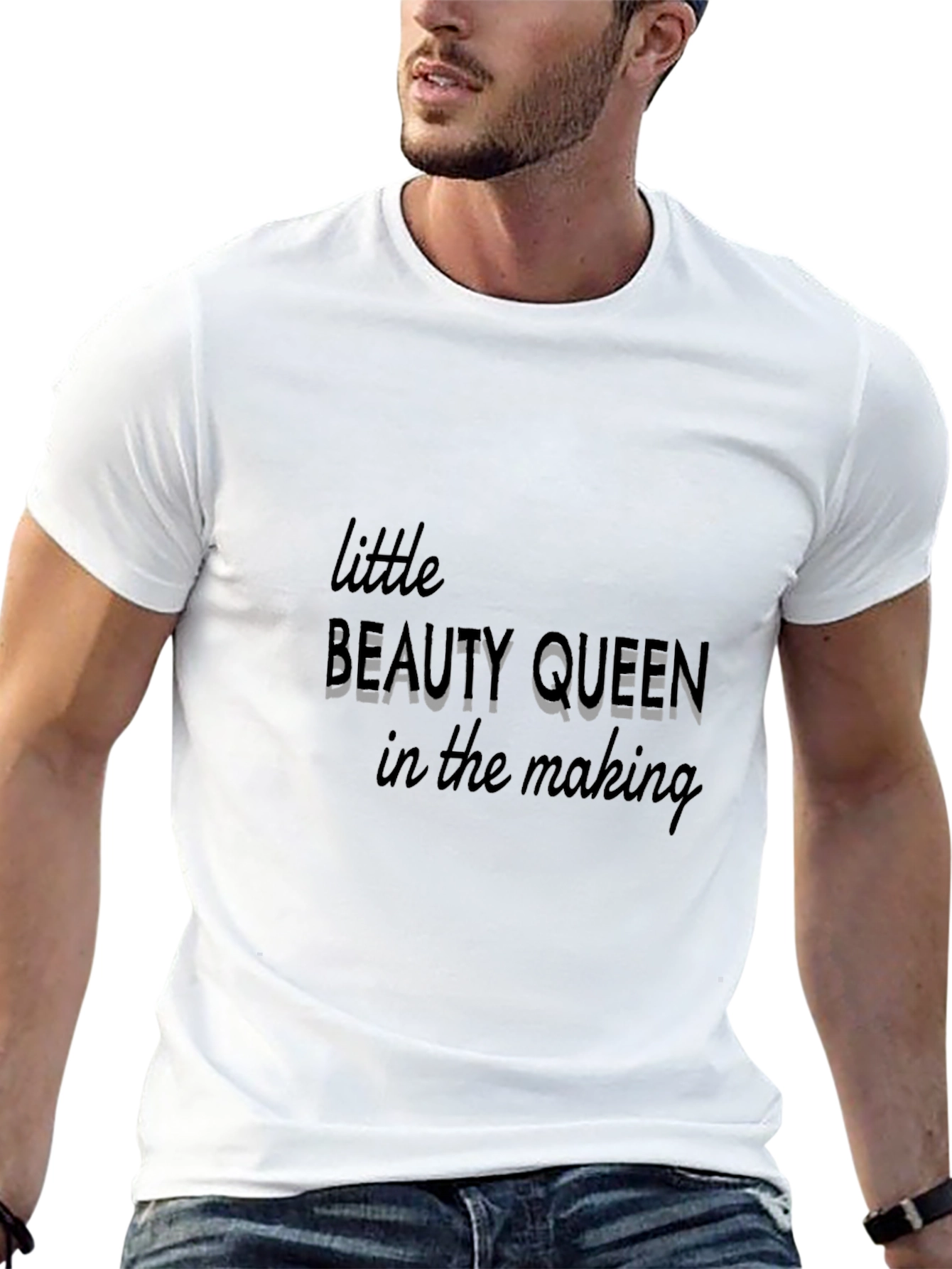 Little Beauty Queen in the Making Black T-Shirt