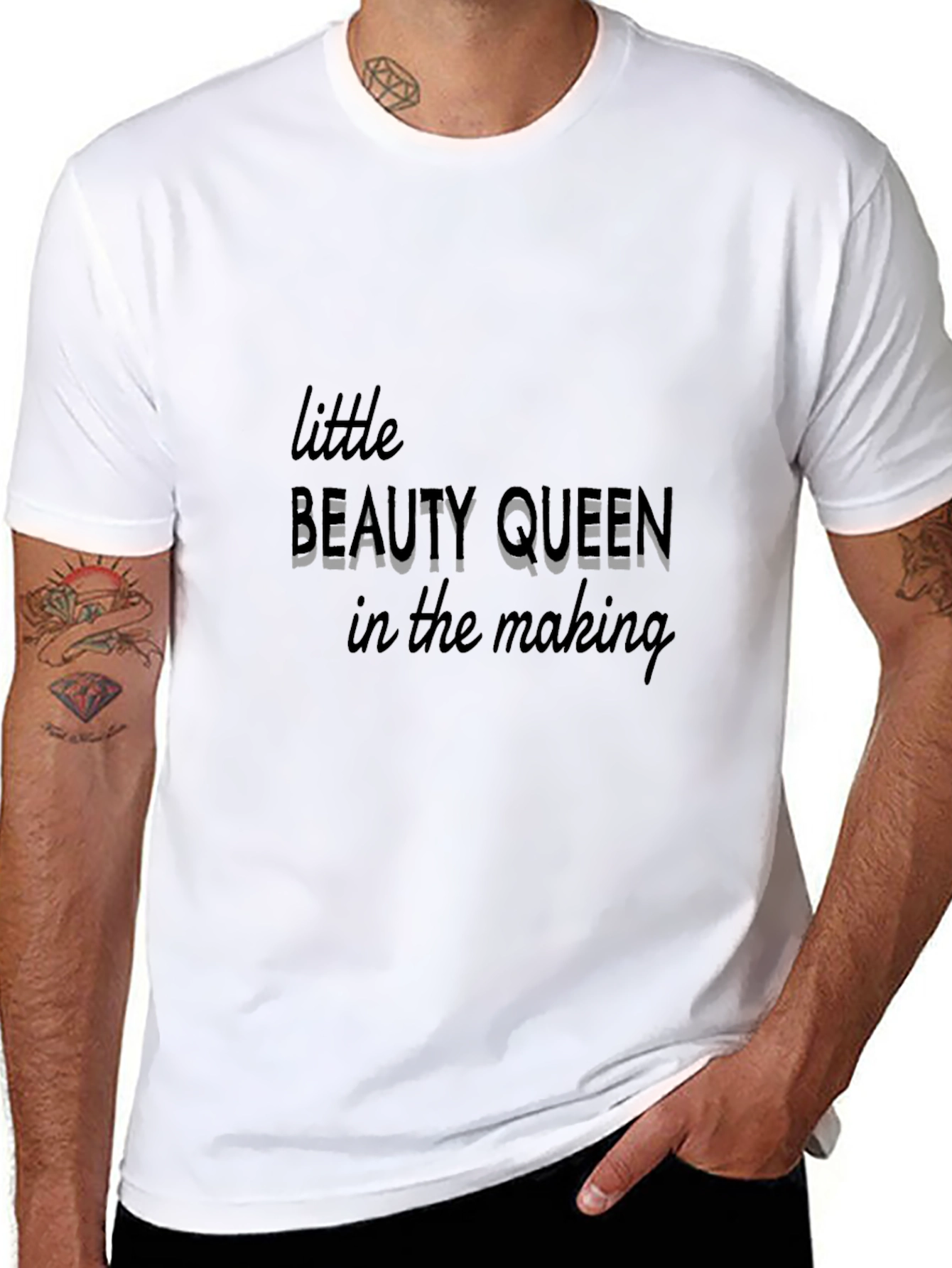 Little Beauty Queen in the Making Black T-Shirt