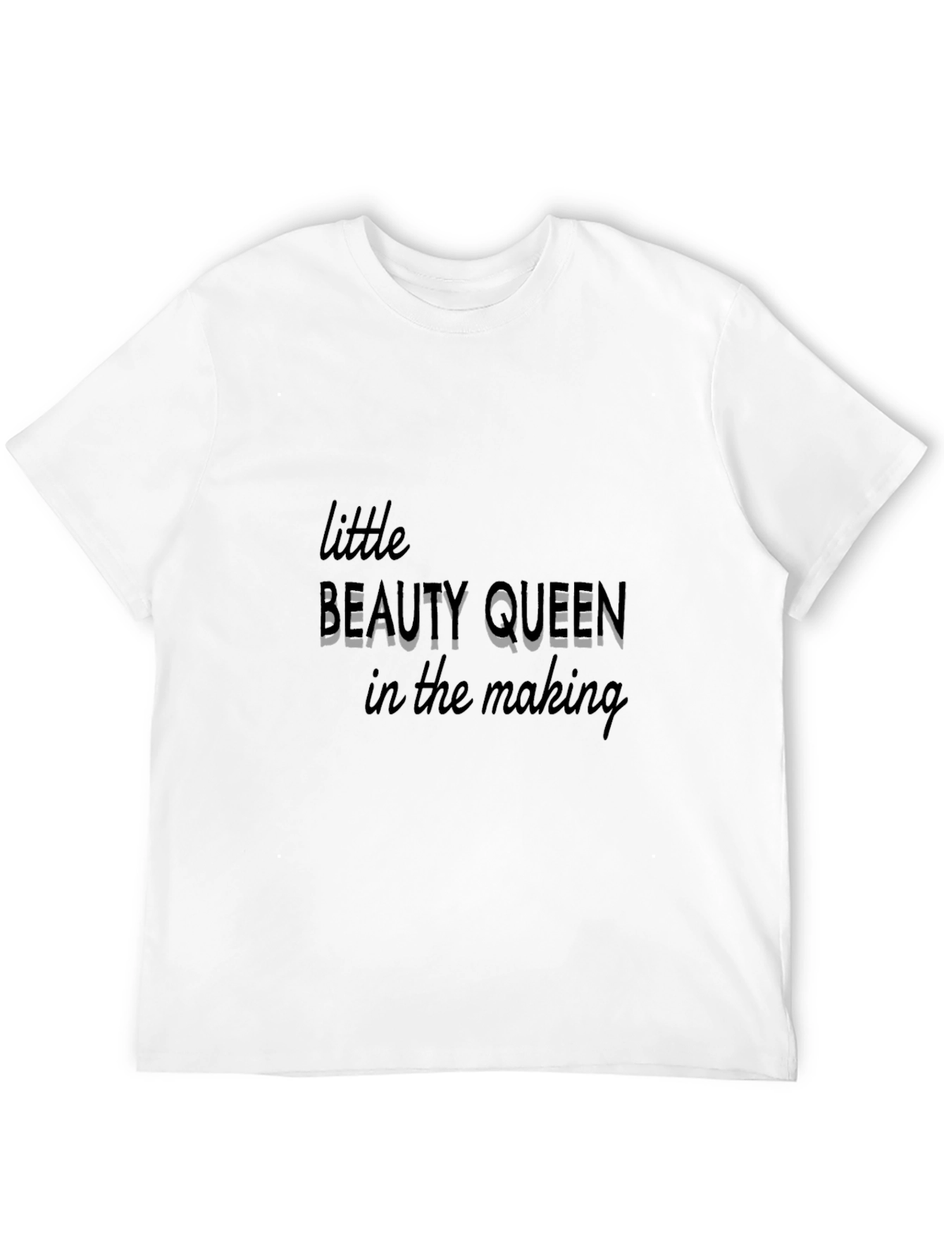 Little Beauty Queen in the Making Black T-Shirt