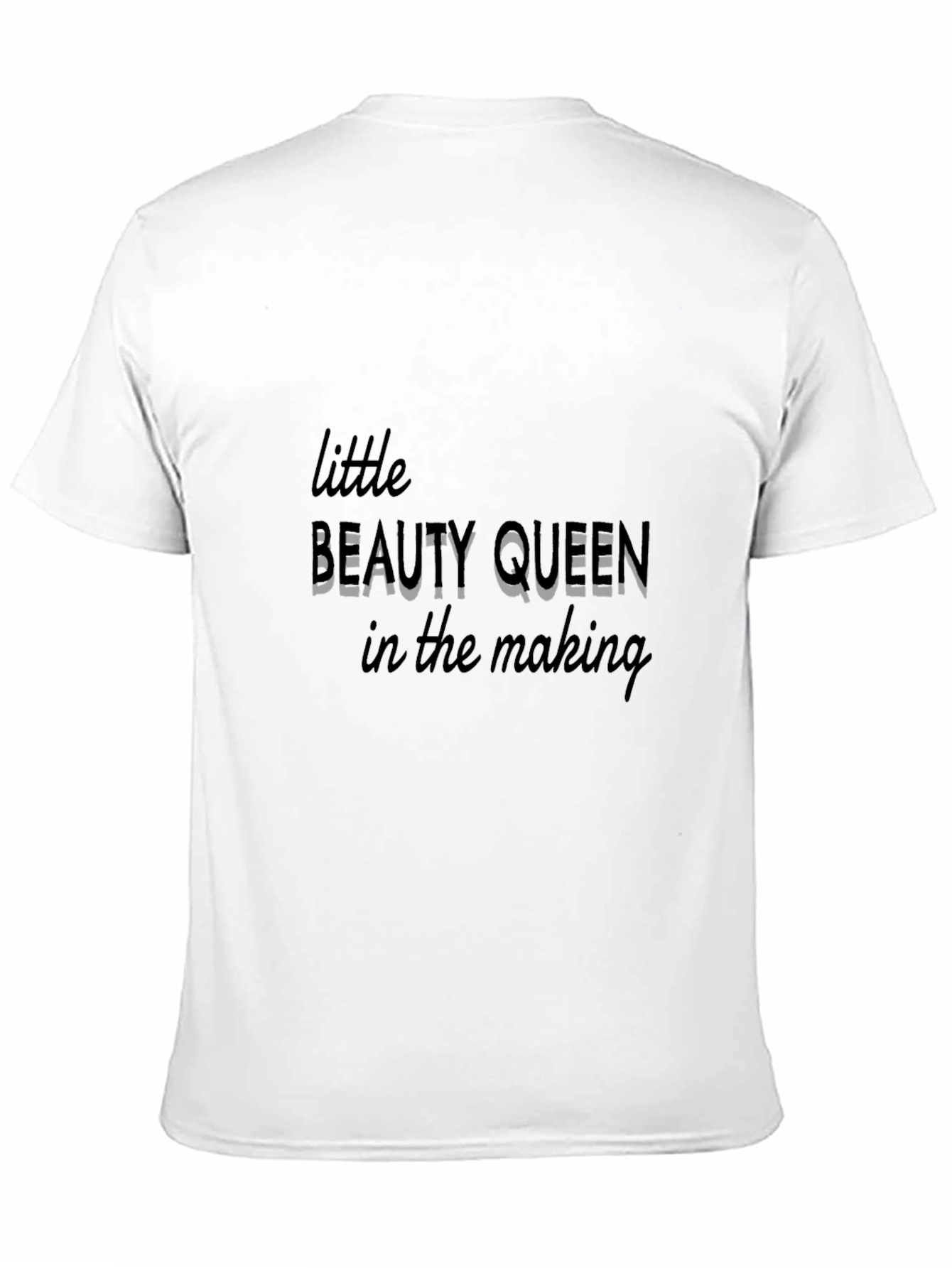 Little Beauty Queen in the Making Black T-Shirt