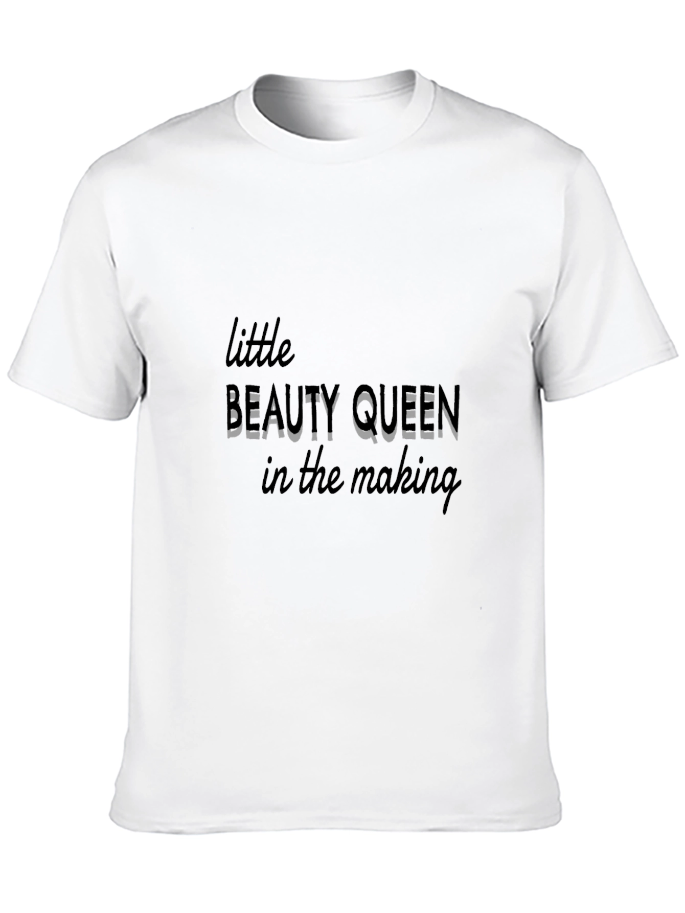 Little Beauty Queen in the Making Black T-Shirt