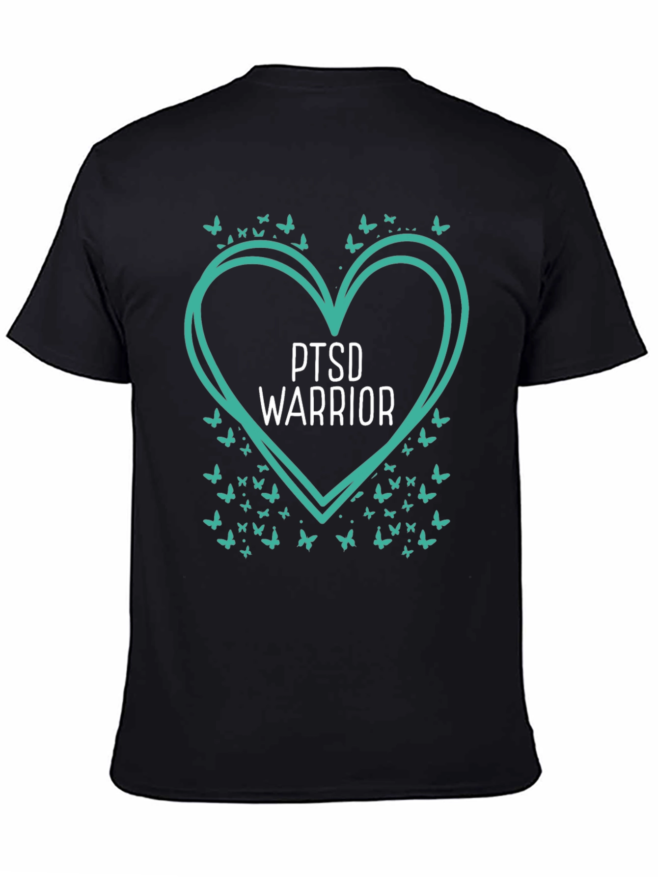 PTSD Warrior Heart Butterfly Graphic Tee