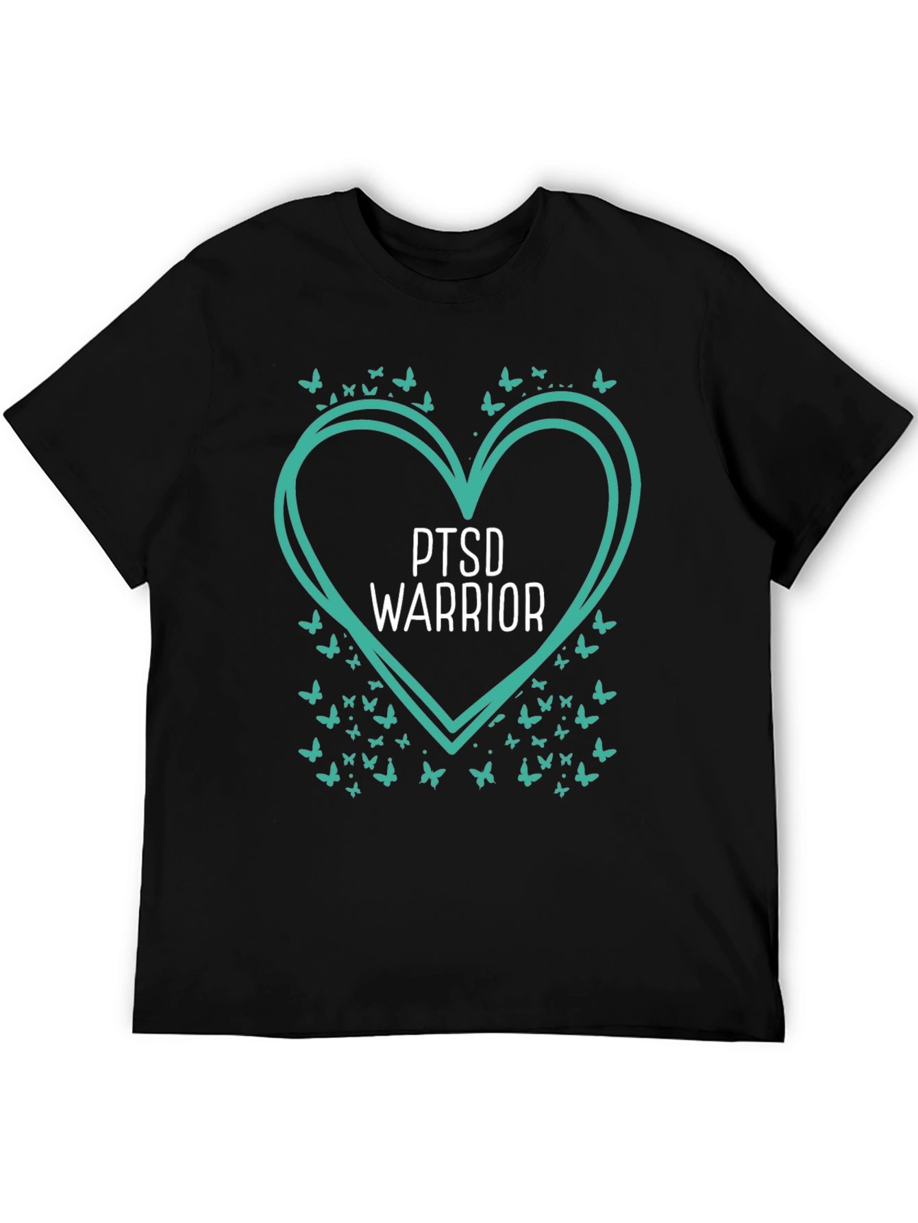 PTSD Warrior Heart Butterfly Graphic Tee