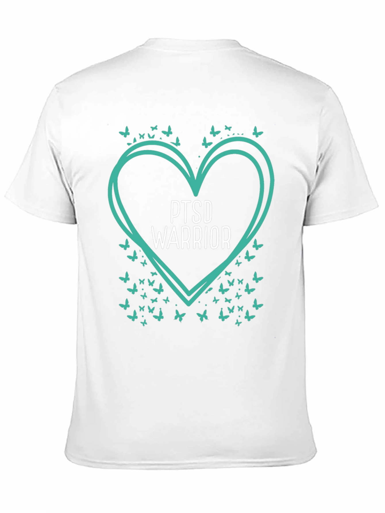 PTSD Warrior Heart Butterfly Graphic Tee