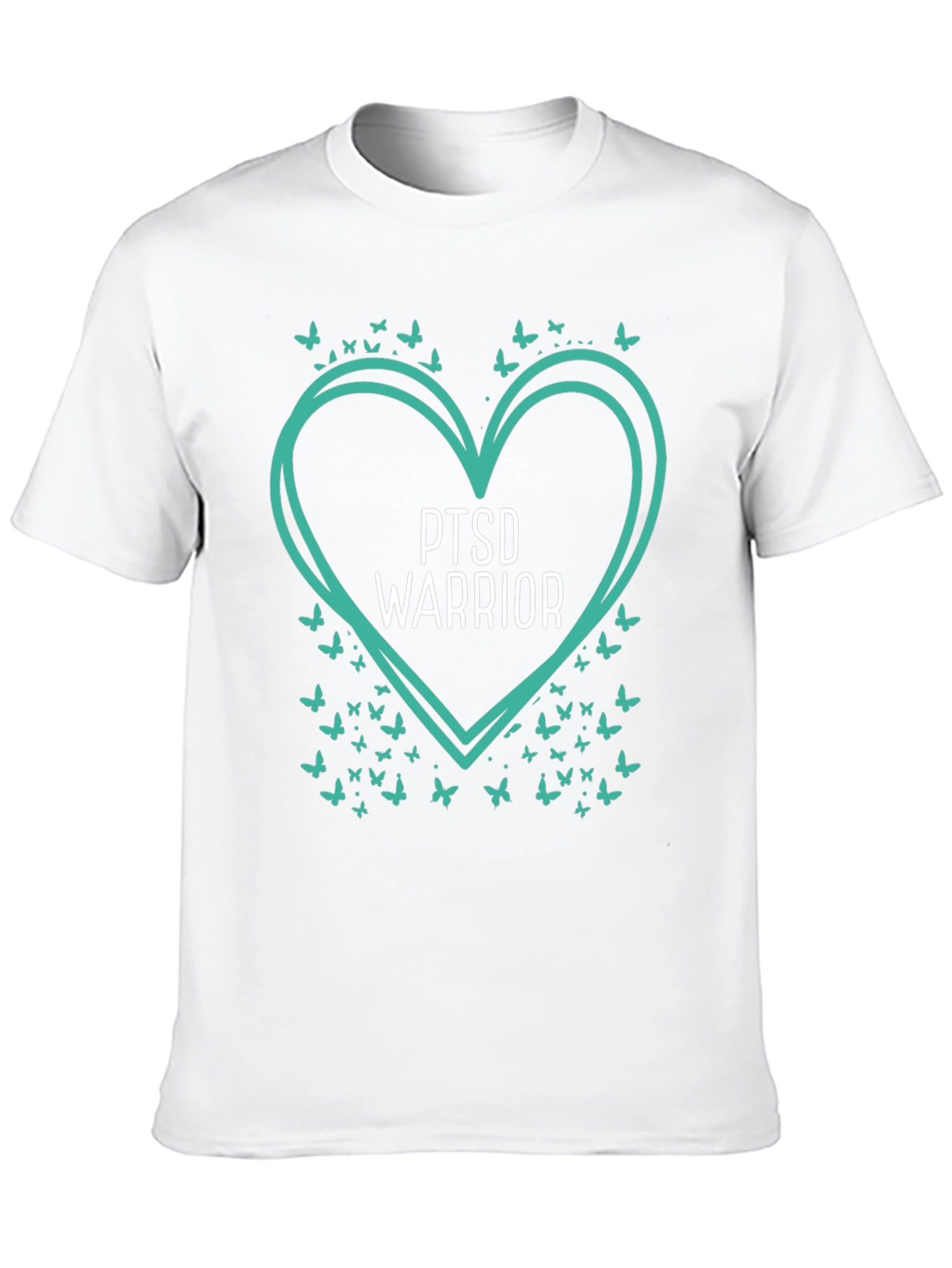PTSD Warrior Heart Butterfly Graphic Tee