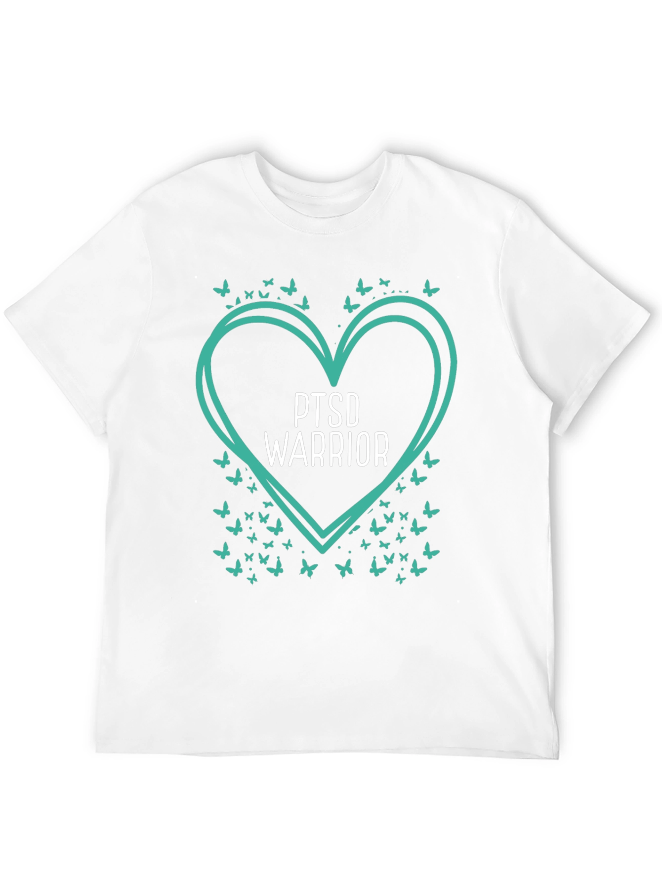 PTSD Warrior Heart Butterfly Graphic Tee