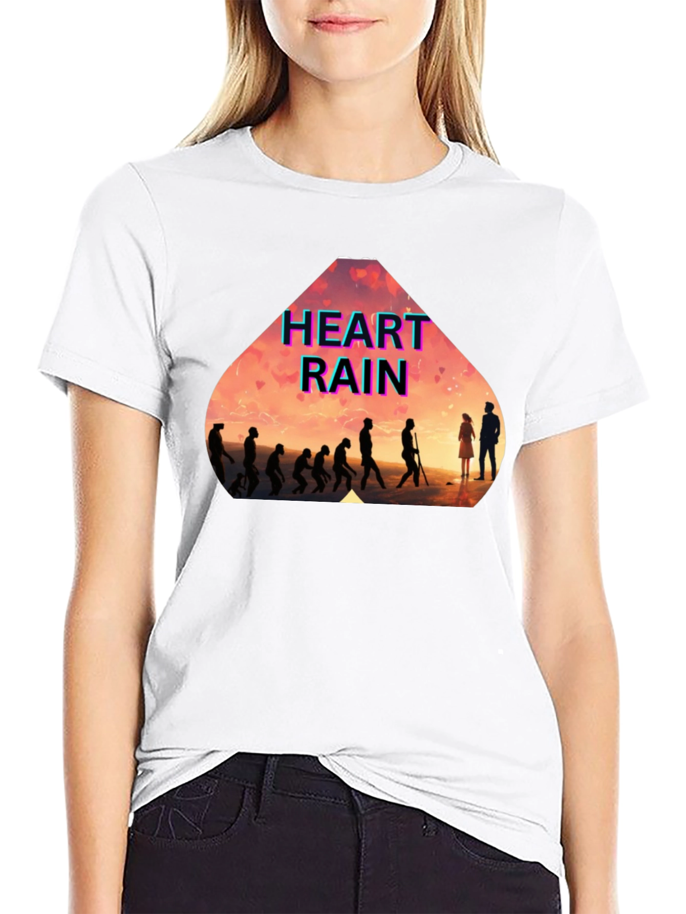 Heart Rain Evolution Black T-Shirt