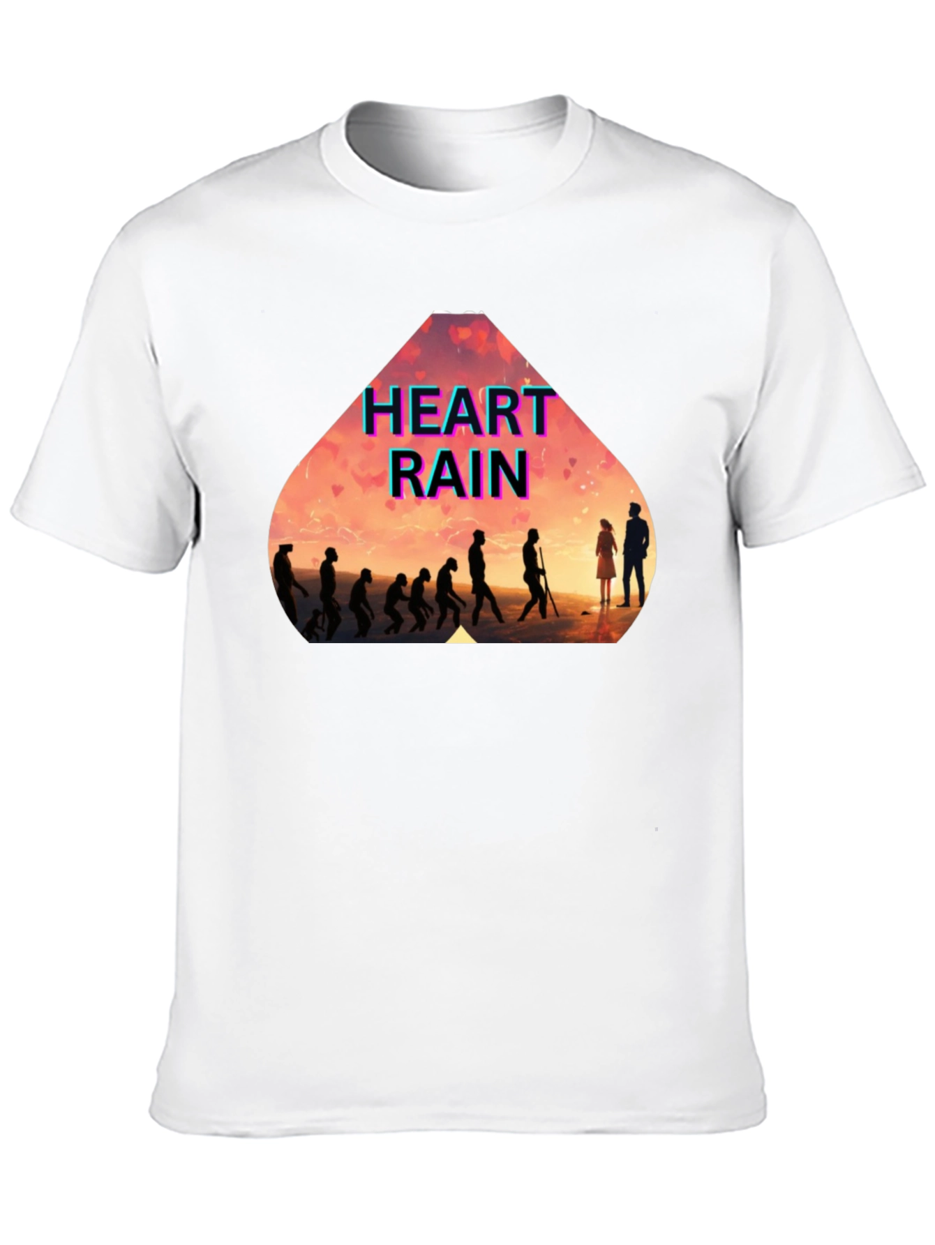 Heart Rain Evolution Black T-Shirt