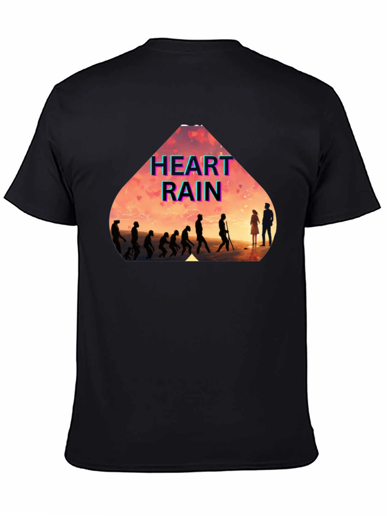 Heart Rain Evolution Black T-Shirt