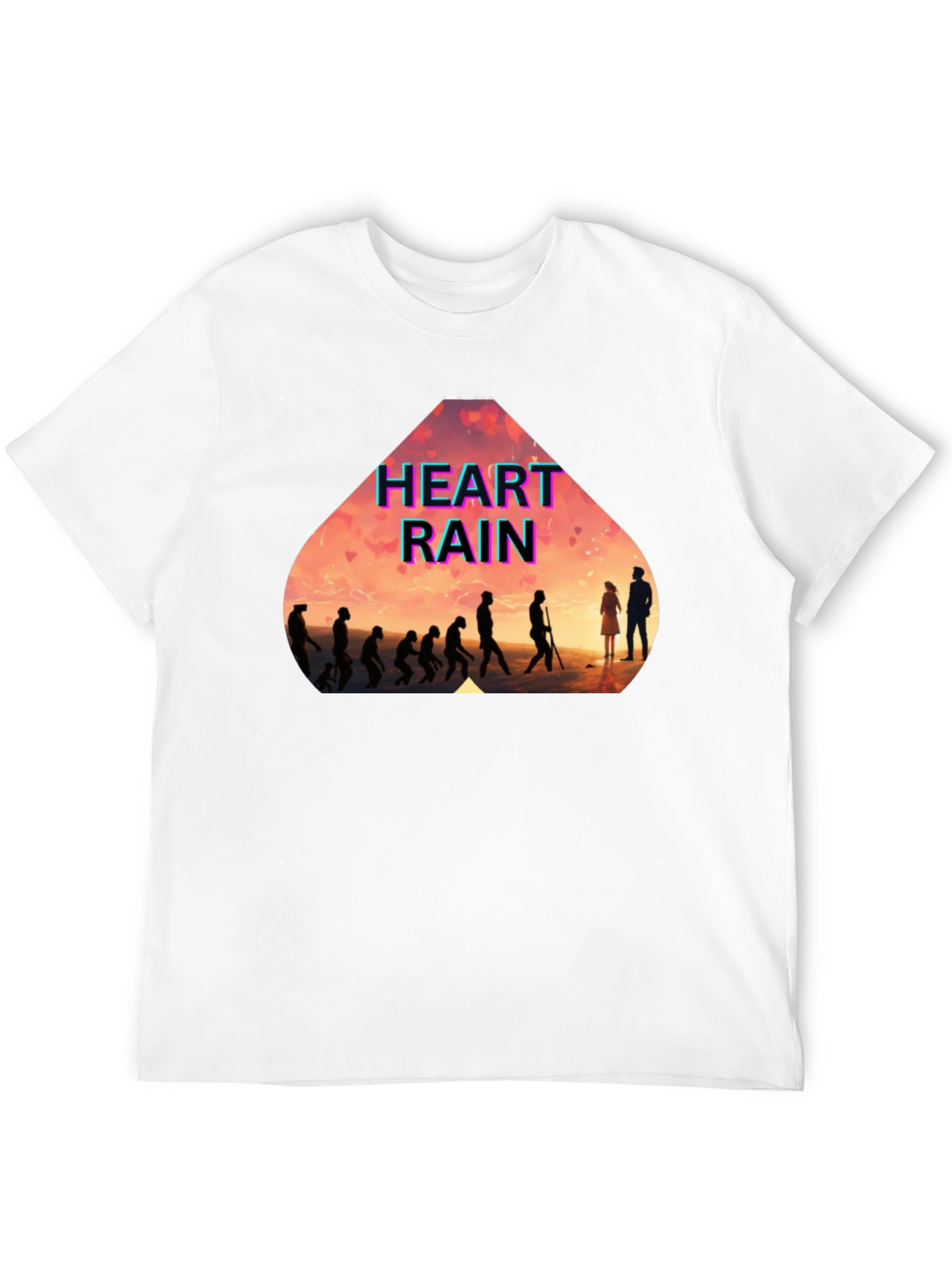 Heart Rain Evolution Black T-Shirt