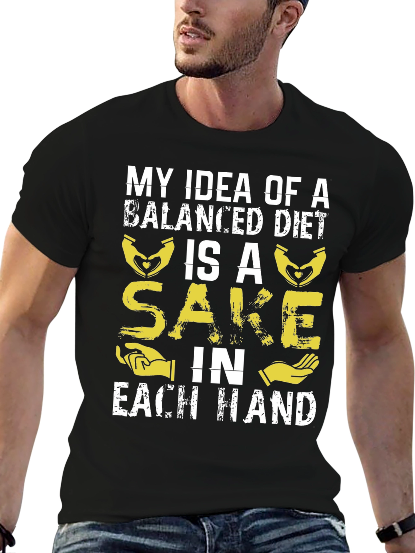 Balanced Diet Sake T-Shirt - Funny Graphic Tee