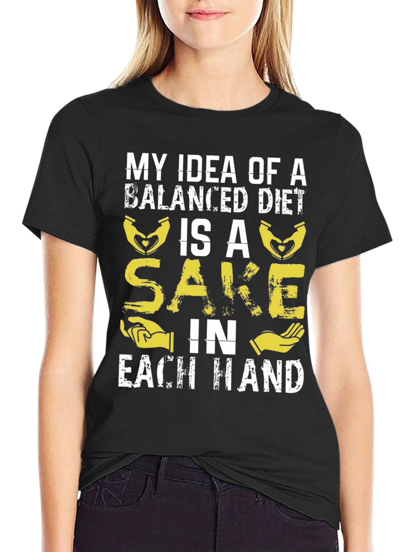 Balanced Diet Sake T-Shirt - Funny Graphic Tee
