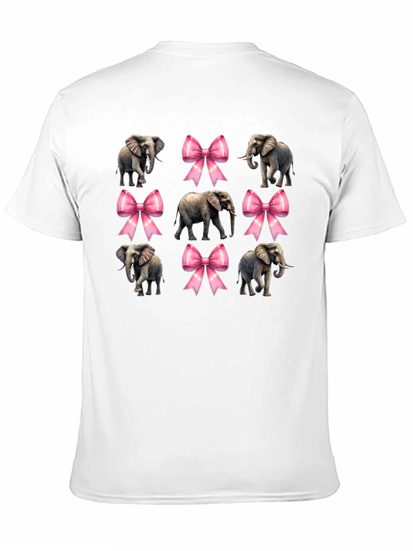 Elephant and Bow Graphic Tee - Black