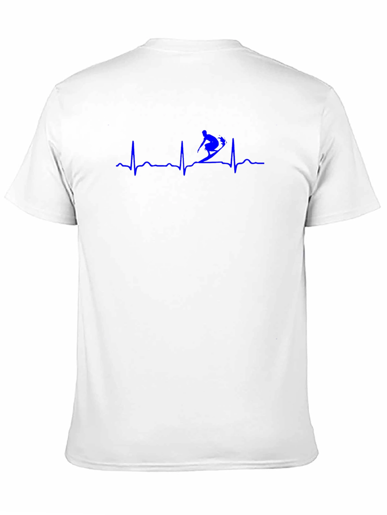 Skiing Heartbeat Black T-Shirt