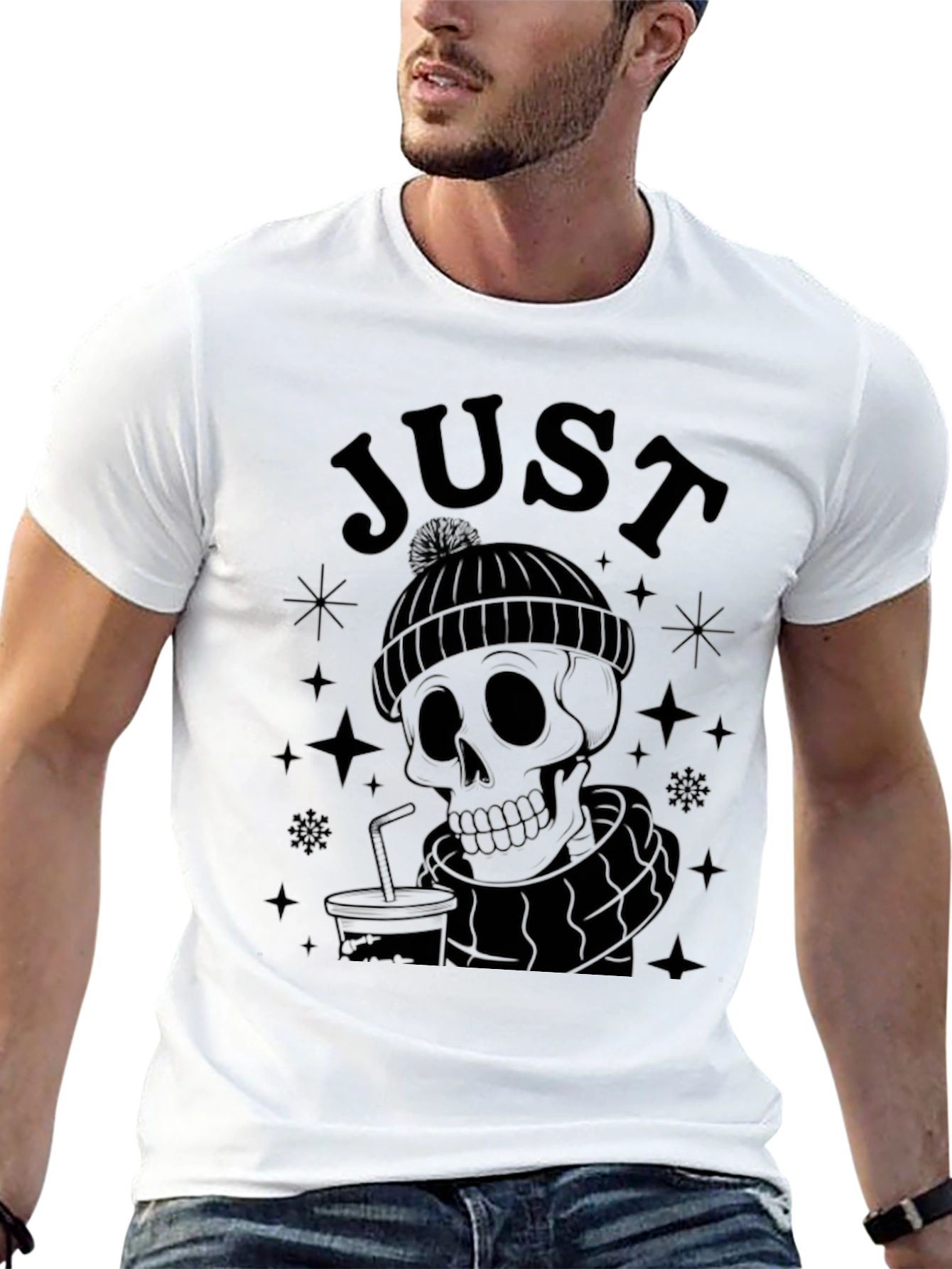 Just Dead Inside Black Graphic Tee