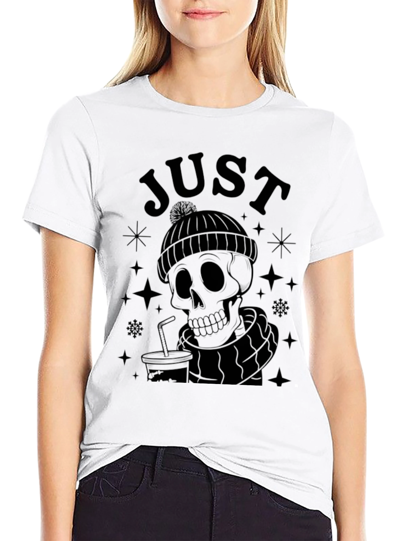 Just Dead Inside Black Graphic Tee