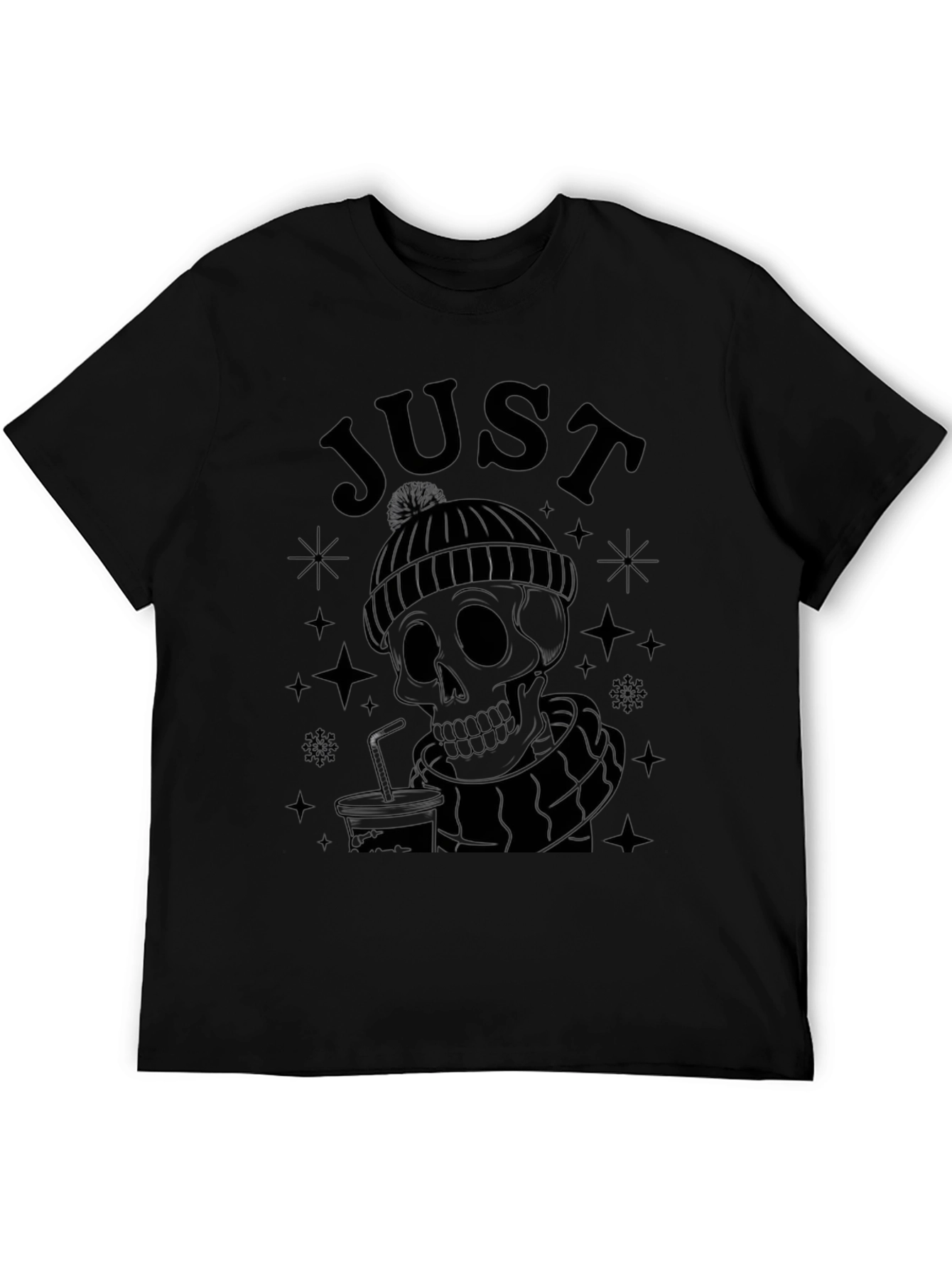 Just Dead Inside Black Graphic Tee