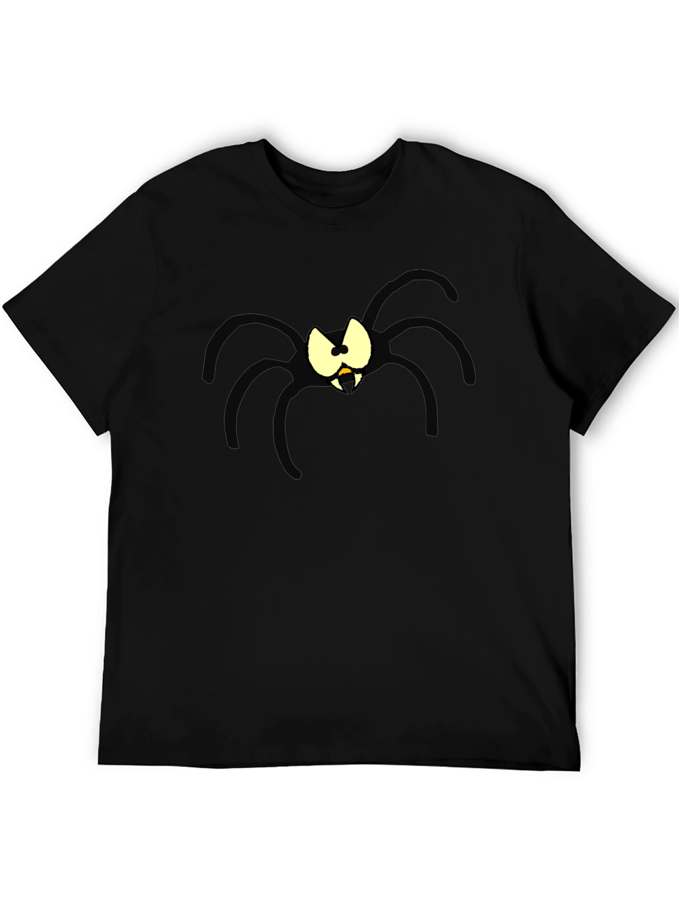 Cartoon Spider Graphic Black T-Shirt