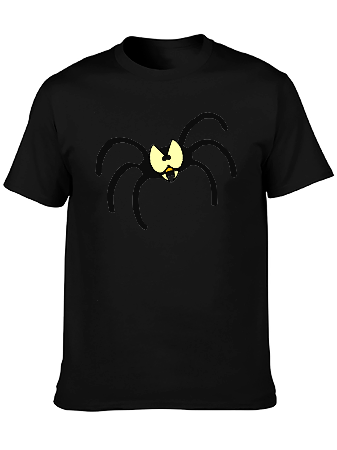 Cartoon Spider Graphic Black T-Shirt