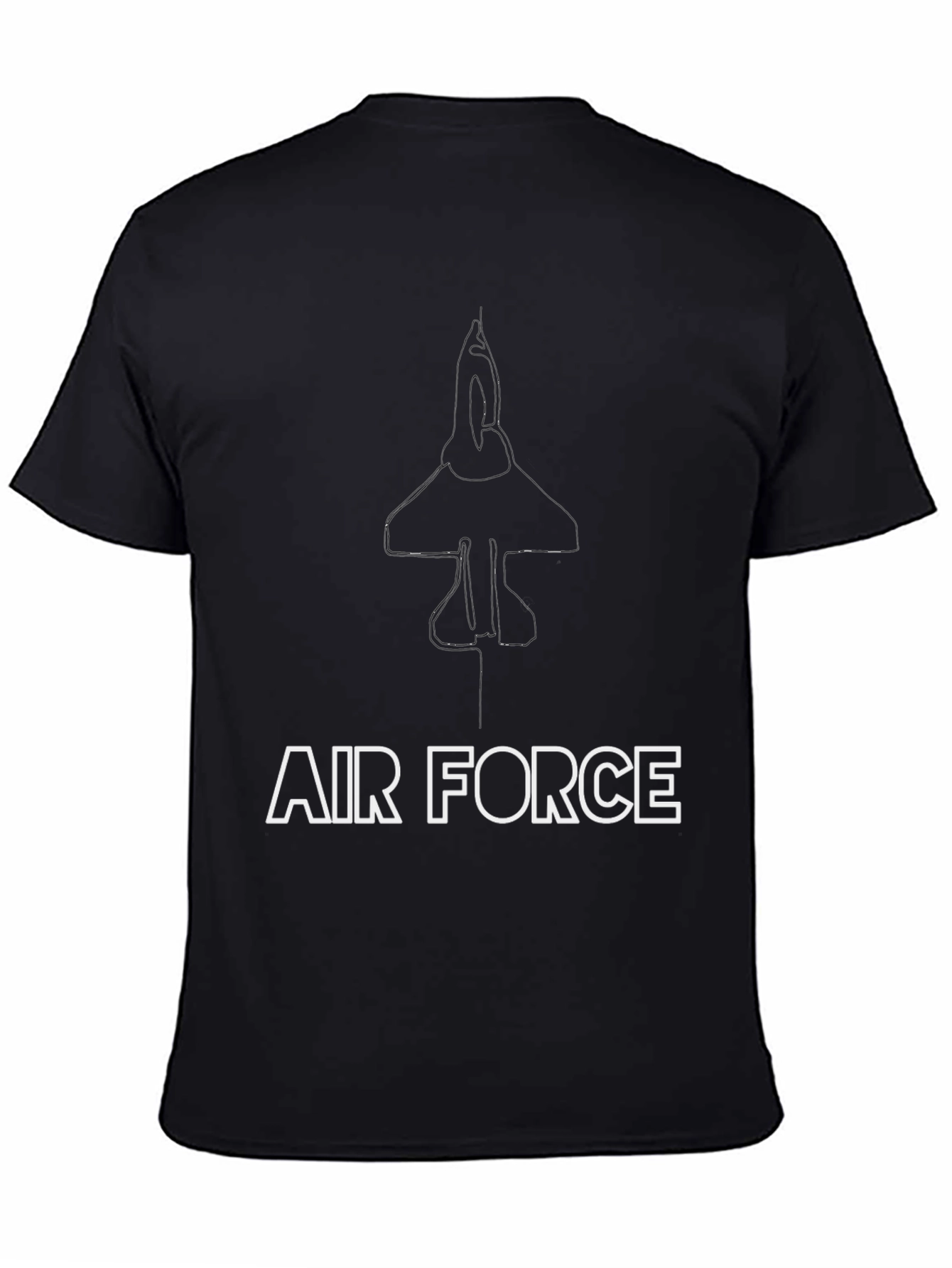 Air Force Jet Graphic T-Shirt - Black