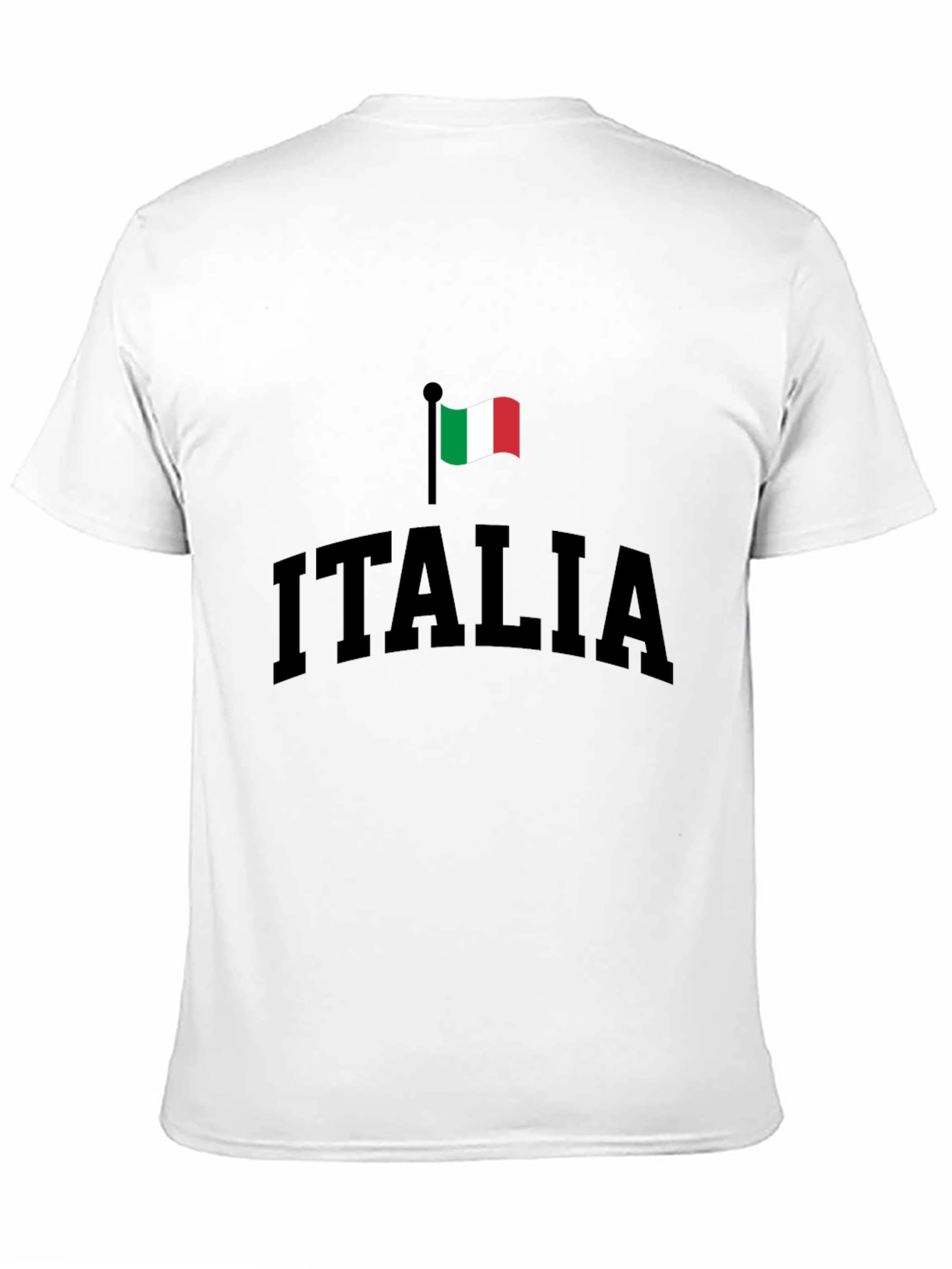 Italia Flag Graphic T-Shirt - Black Cotton Tee