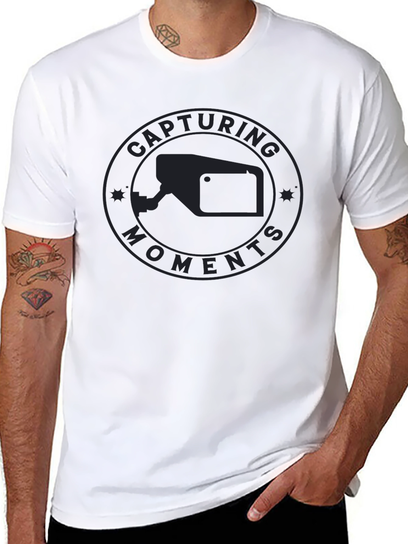 Capturing Moments Graphic Tee - Classic Black T-Shirt