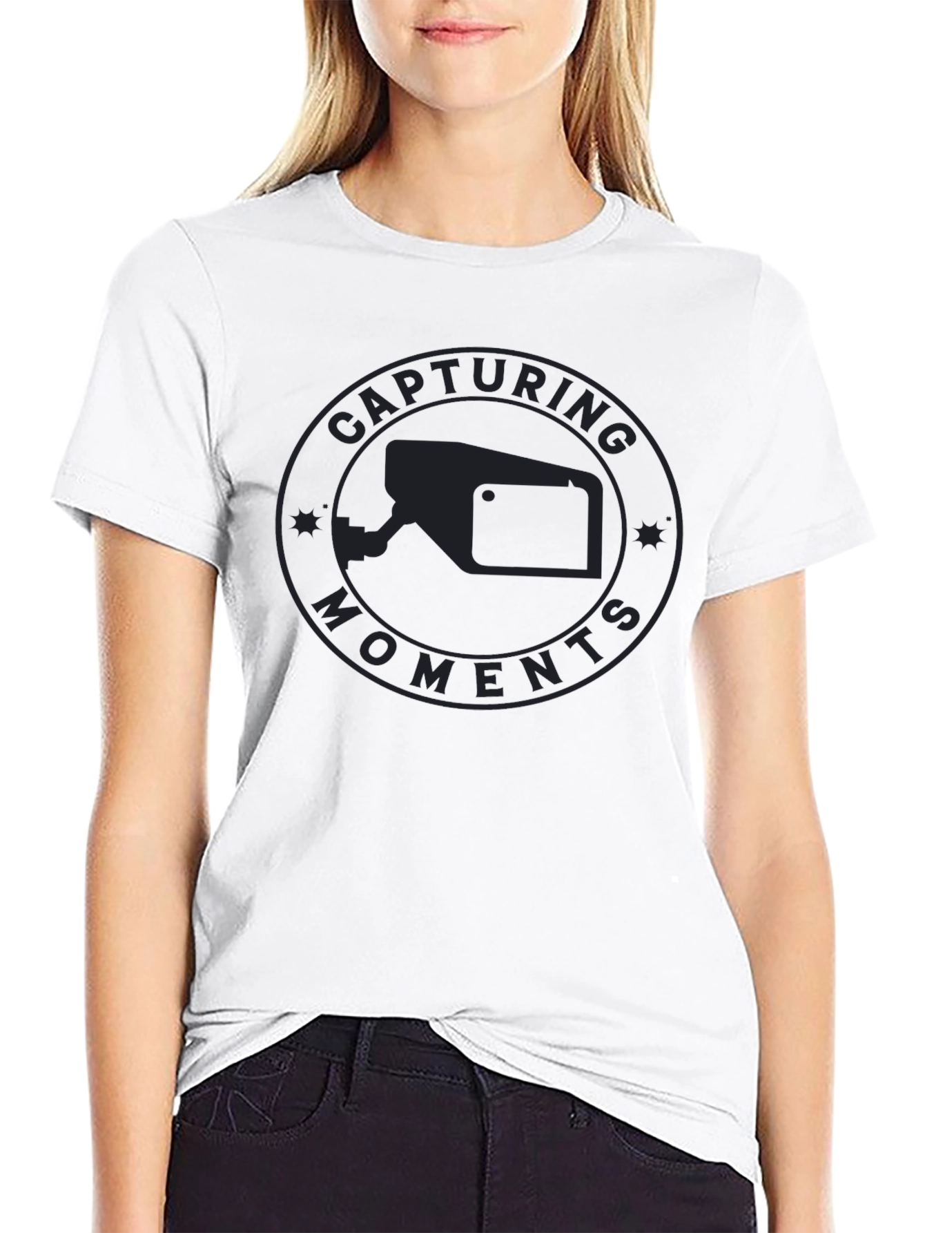 Capturing Moments Graphic Tee - Classic Black T-Shirt