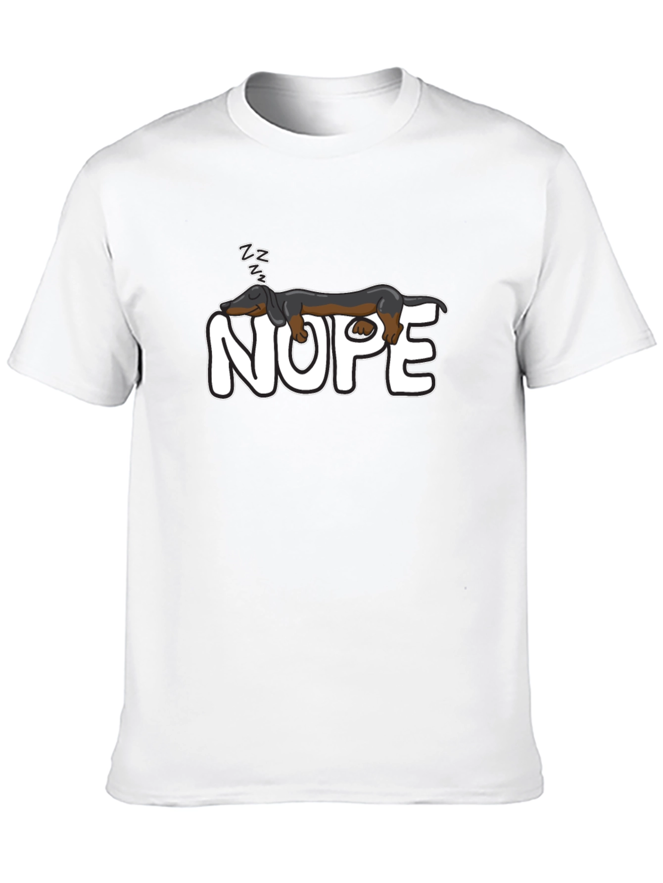Nope Dachshund Nap T-Shirt - Funny Dog Lover Tee